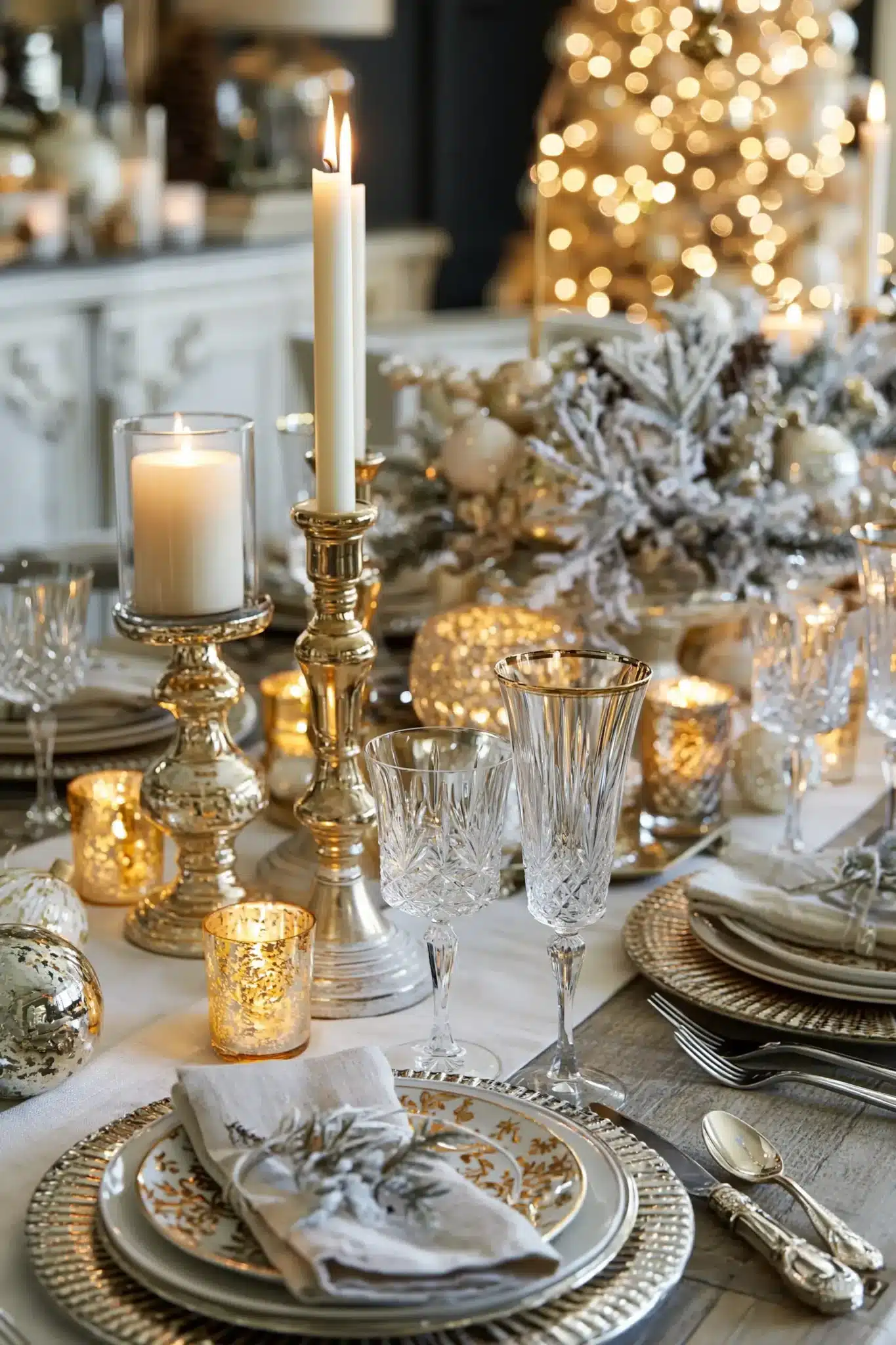 29 White and Gold Christmas Decor Ideas That Feel Calm and a Little Special white and gold christmas decor