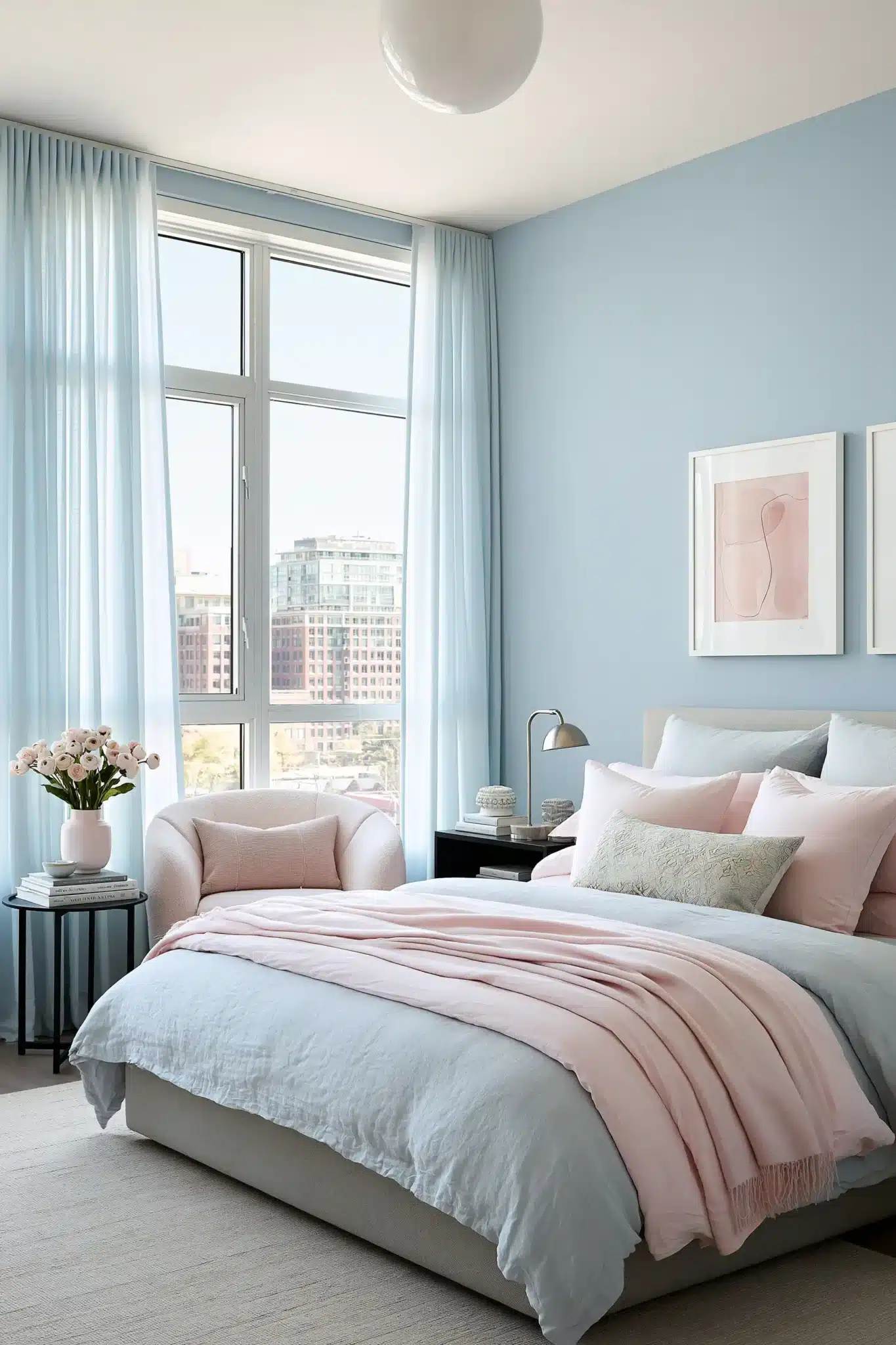 29 Light Blue and Pink Bedroom Ideas for a Space That Stays Airy light blue and pink bedroom