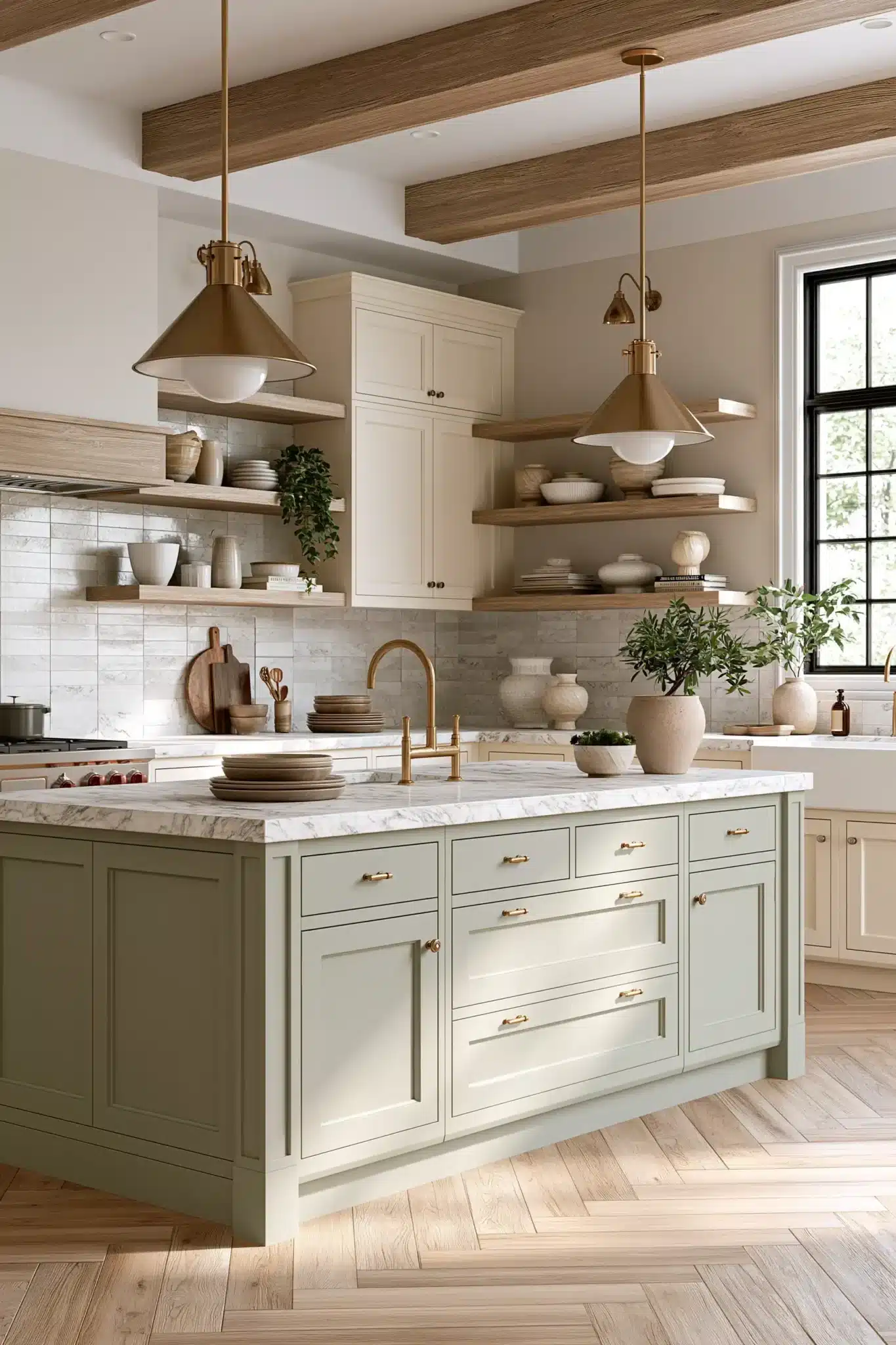 29 Sage Green and Cream Kitchen Ideas for a Room That Feels Like Home sage green and cream kitchen