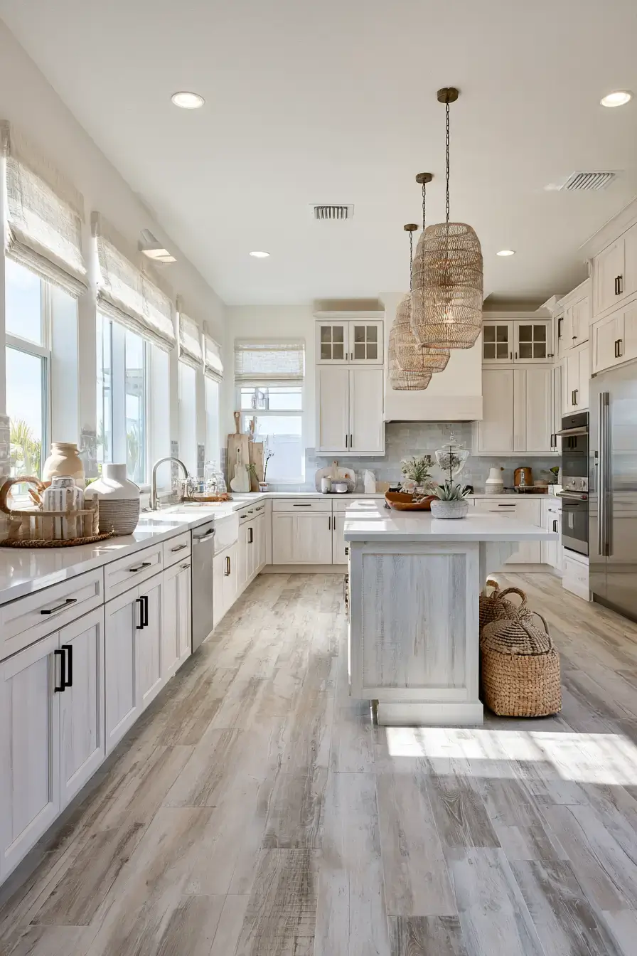 29 Nautical Kitchen Ideas with a Rope Pendant Light