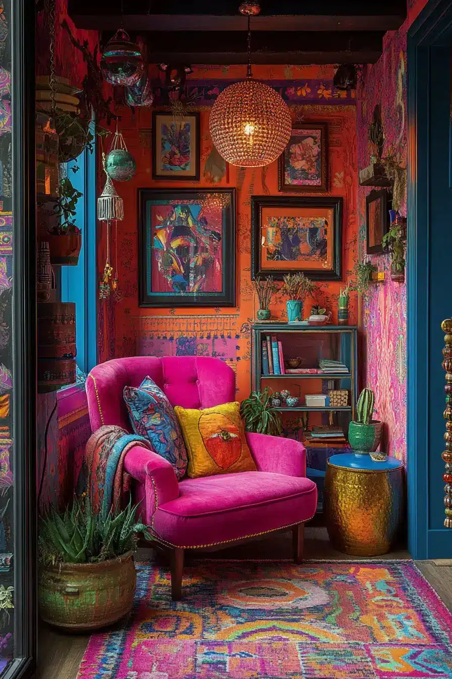 29 Eclectic Maximalism Ideas with a Gallery Wall of Frames