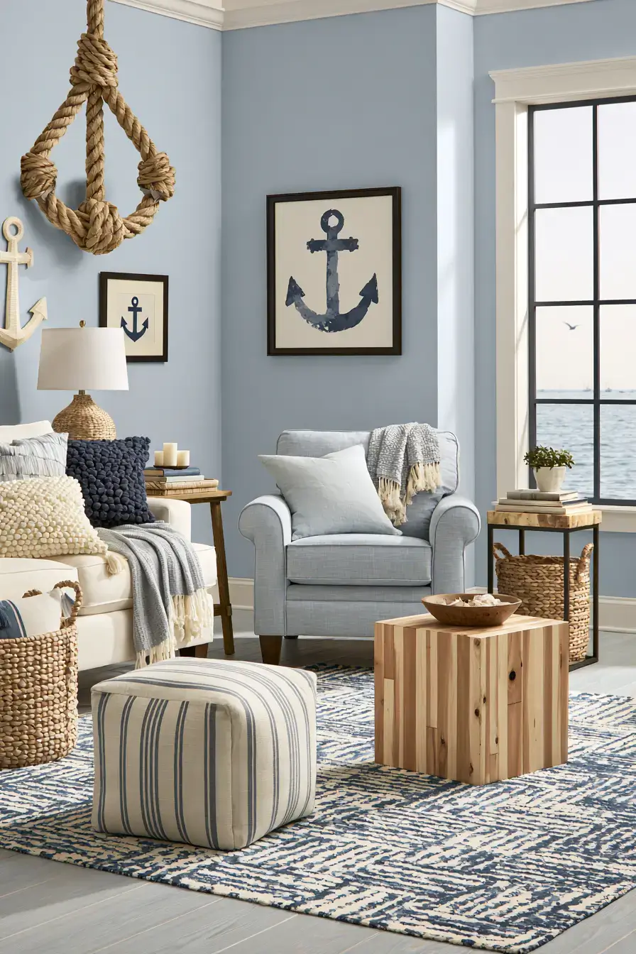 29 Nautical Decor Ideas with a Rope Mirror 29 Nautical Decor Ideas with a Rope Mirror