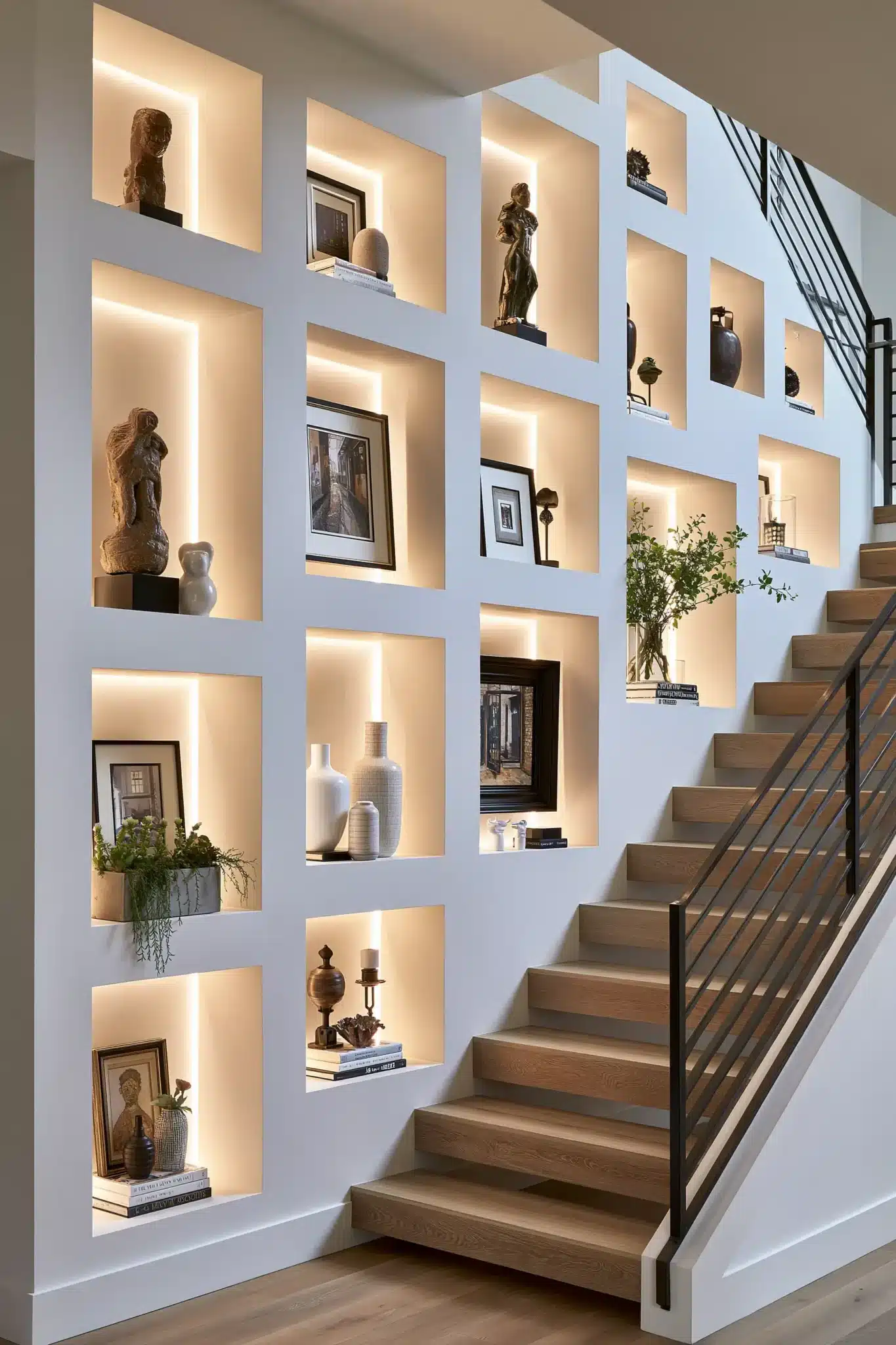 29 Staircase Wall Decor Ideas for a Climb That Feels Curated staircase wall decor