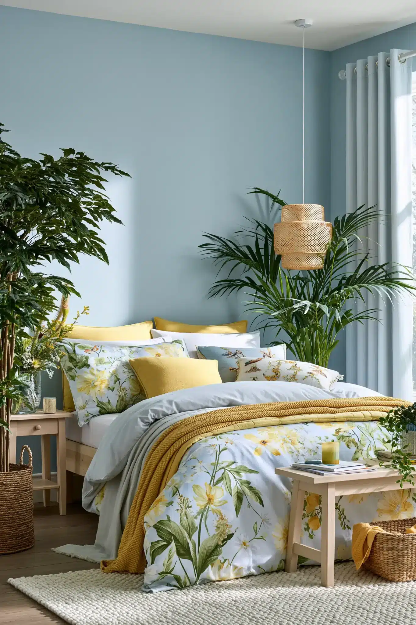 29 Light Blue and Yellow Bedroom Ideas for a Room That Wakes Up Early light blue and yellow bedroom