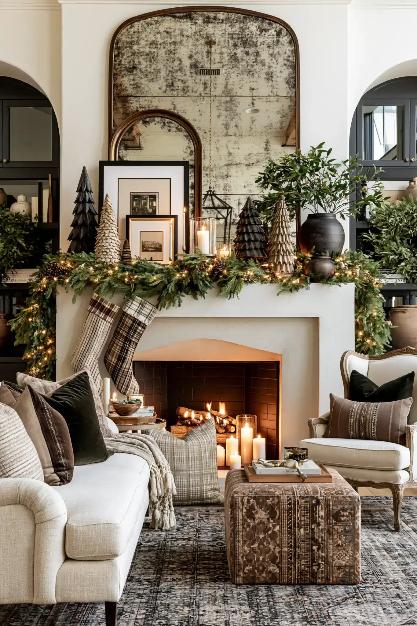 29 Christmas Mantle Decor Ideas for a Hearth That Does Not Compete With the Tree christmas mantle decor