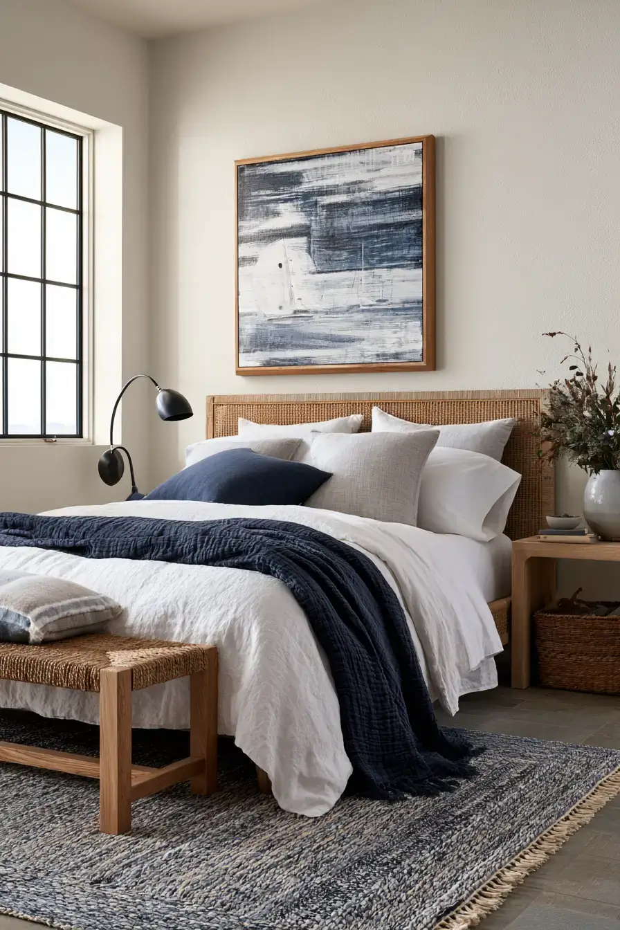 29 Nautical Bedroom Ideas with a Rope Headboard