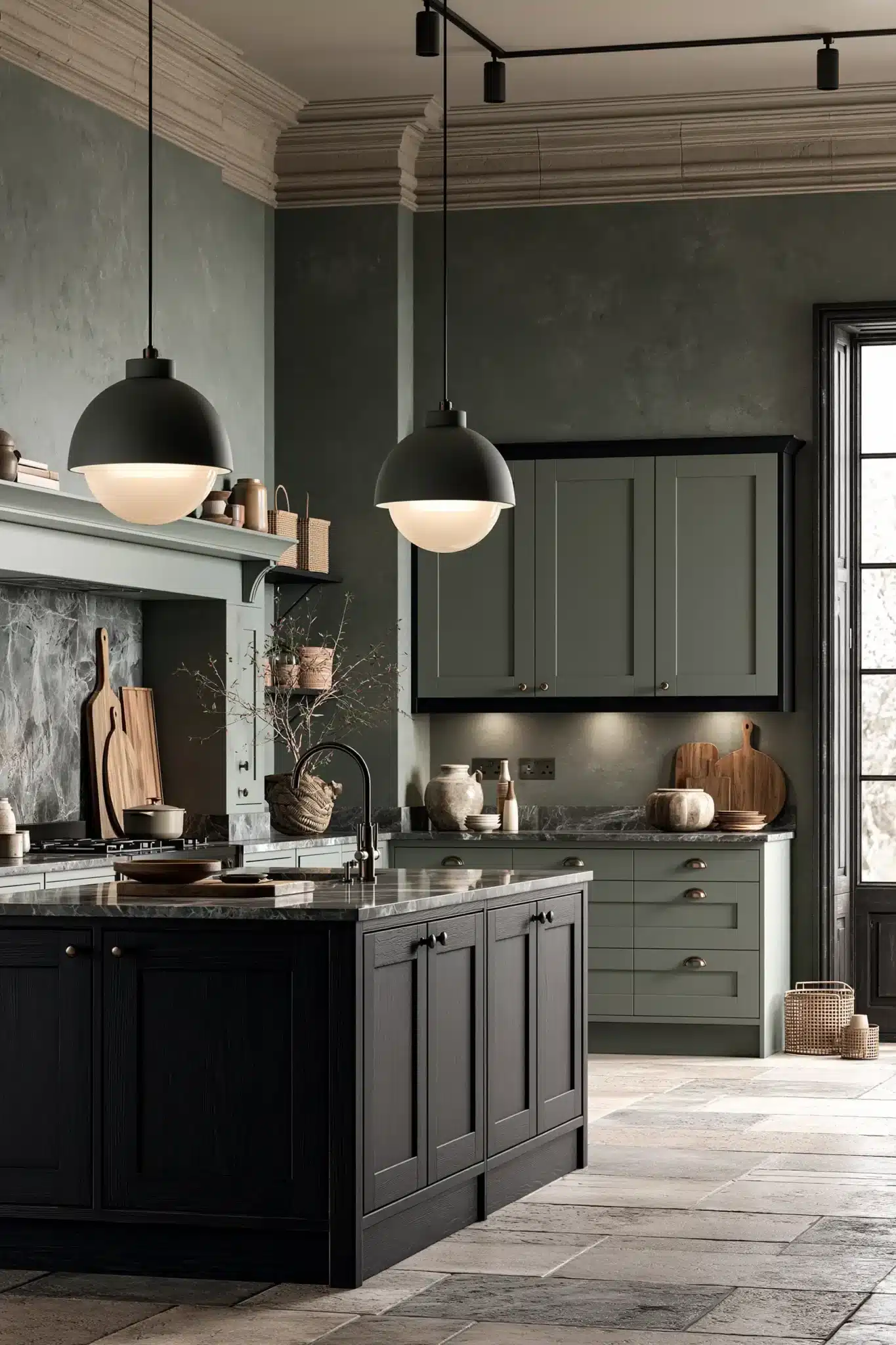 29 Sage Green and Black Kitchen Ideas for a Cook Space With a Little Bite sage green and black kitchen