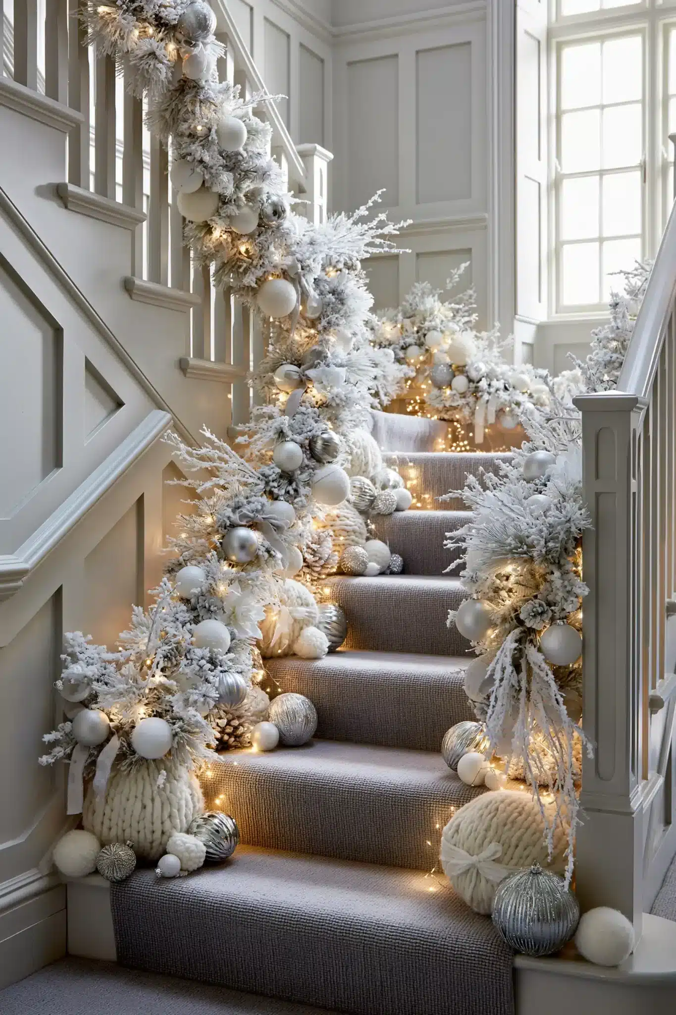 29 Christmas Staircase Decor Ideas for a Railing Worth Photographing christmas staircase decor