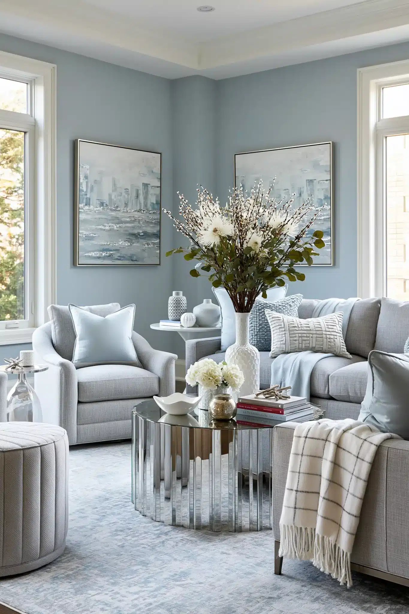 29 Light Blue and Grey Living Room Ideas for a Room That Feels Uncluttered light blue and grey living room