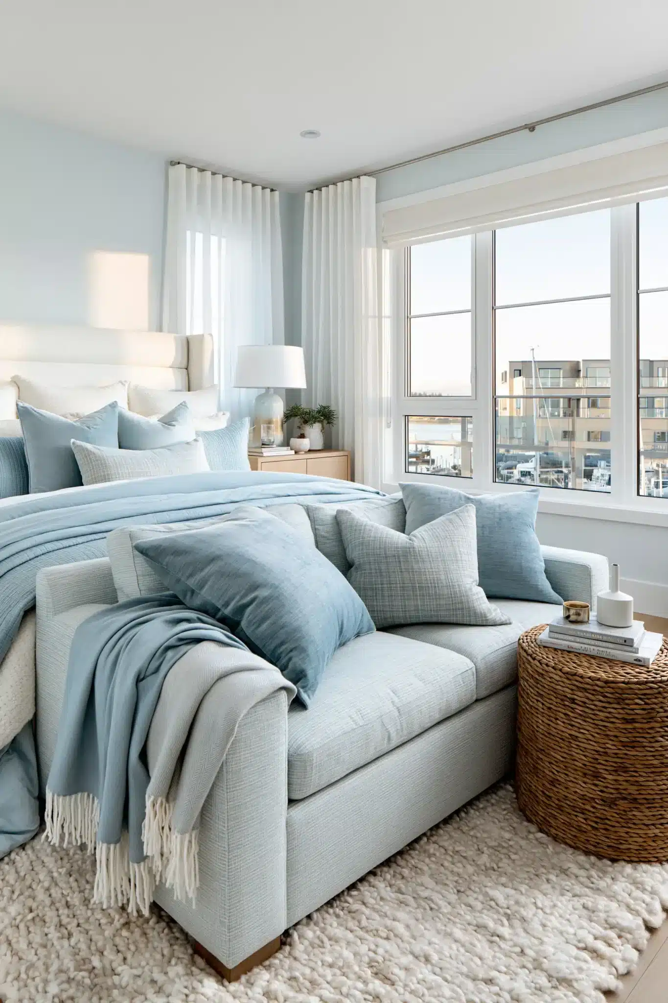 29 Light Blue and White Bedroom Ideas for a Space That Stays Crisp light blue and white bedroom