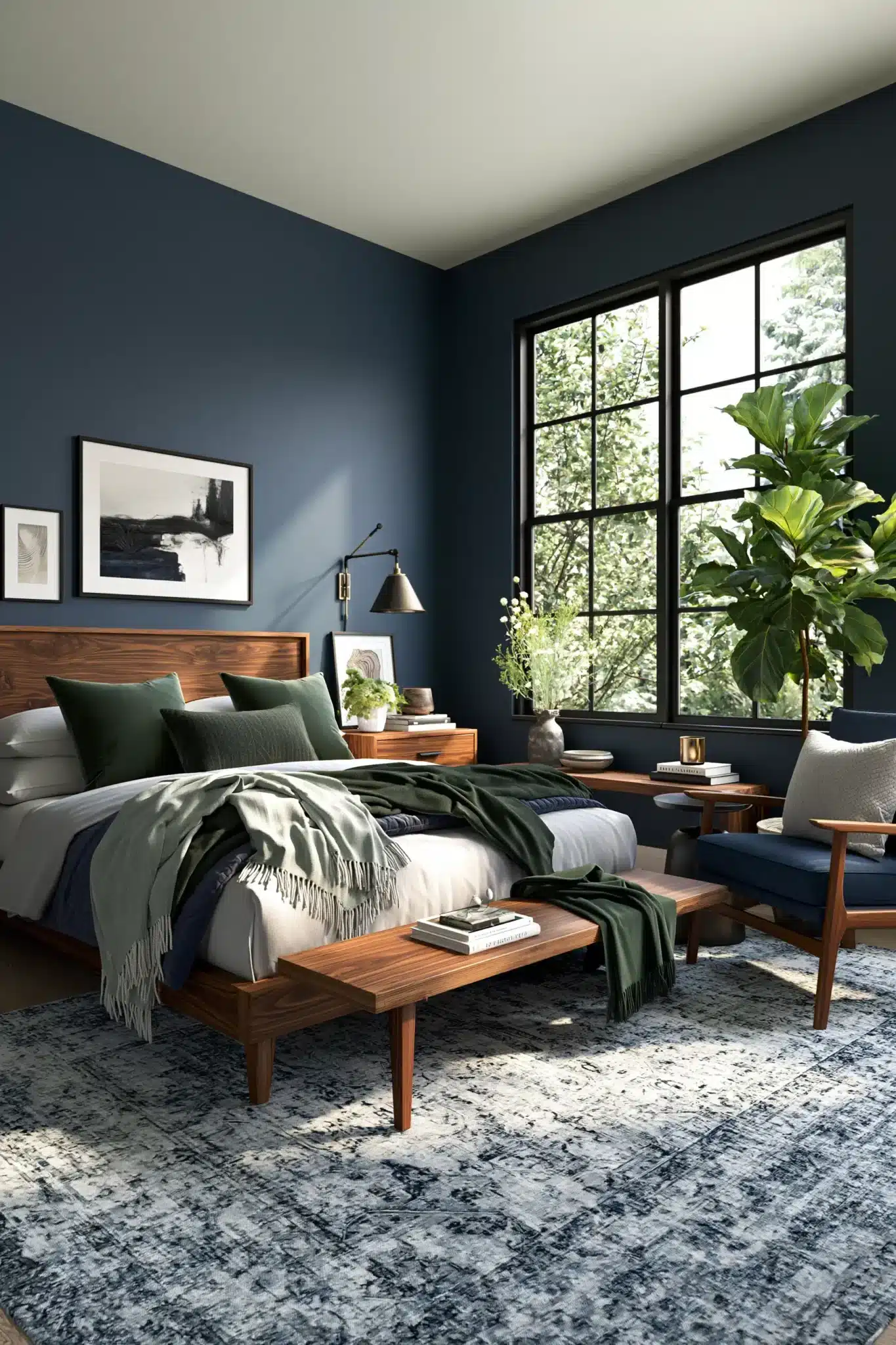 29 Navy Blue and Green Bedroom Ideas for a Room With a Quiet Depth navy blue and green bedroom