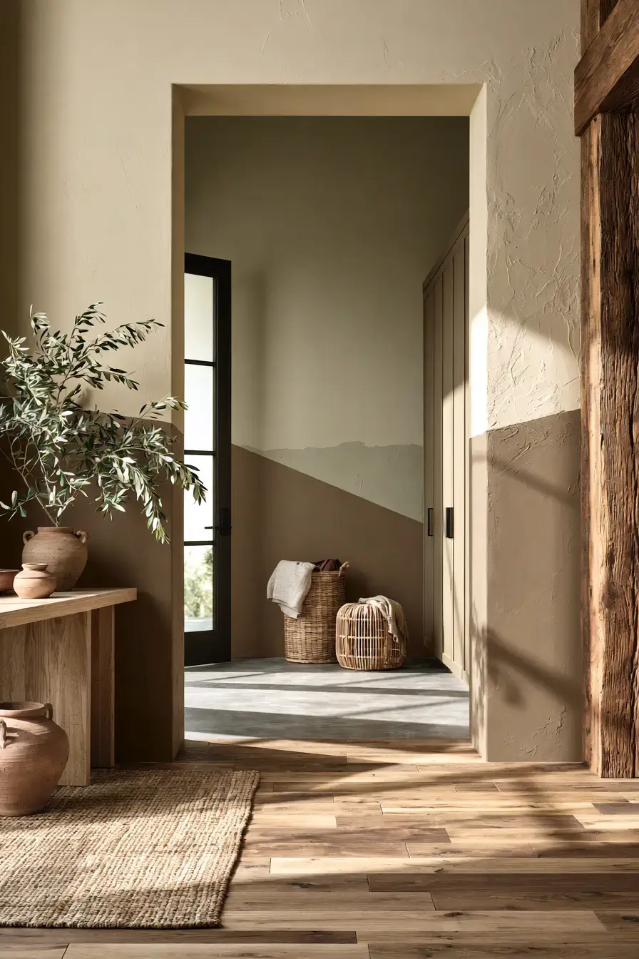 29 Japandi Entryway Ideas with a Wood Bench and Tray