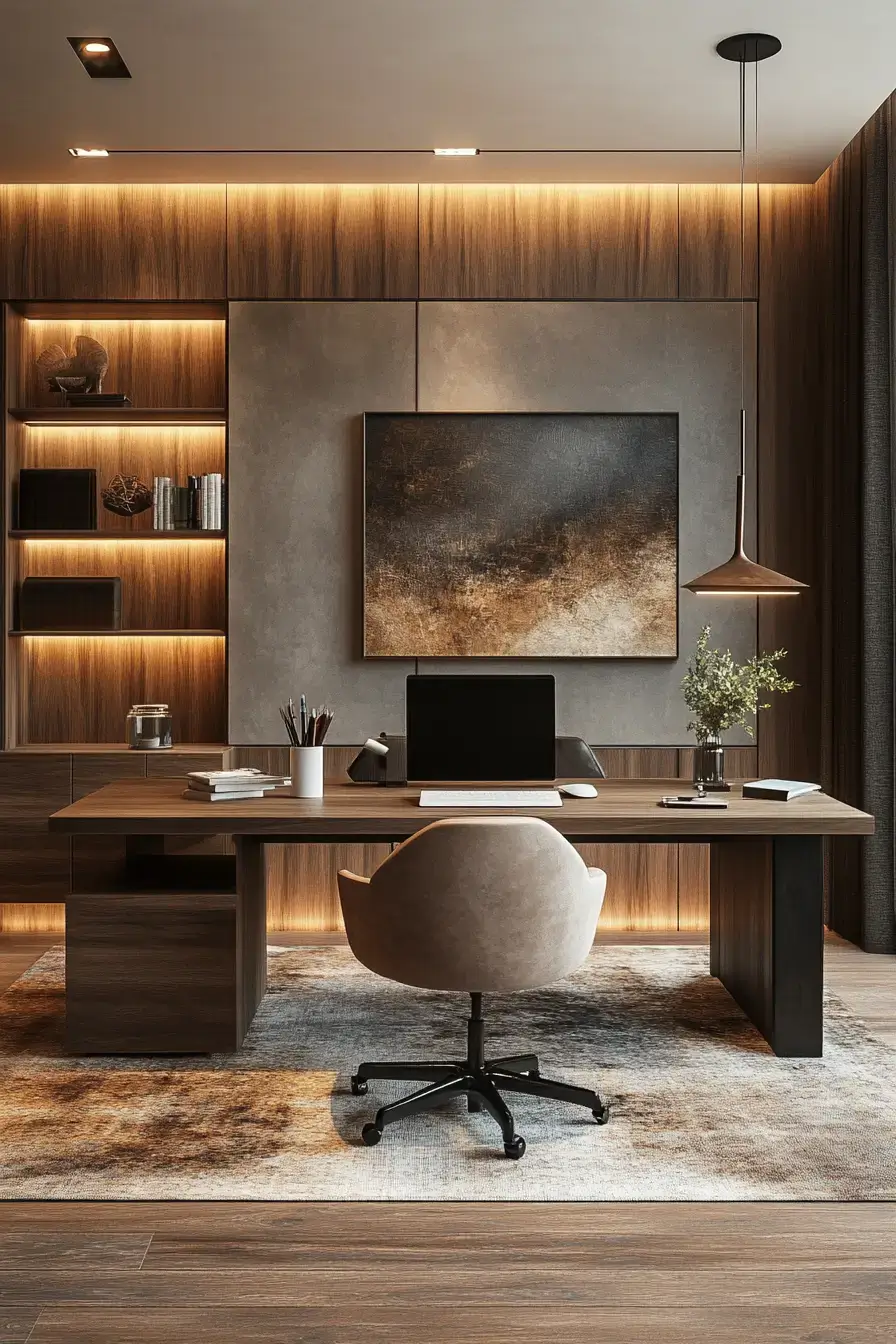 29 Study Desk Decor Ideas with a Cork Board and a Warm Lamp study desk decor