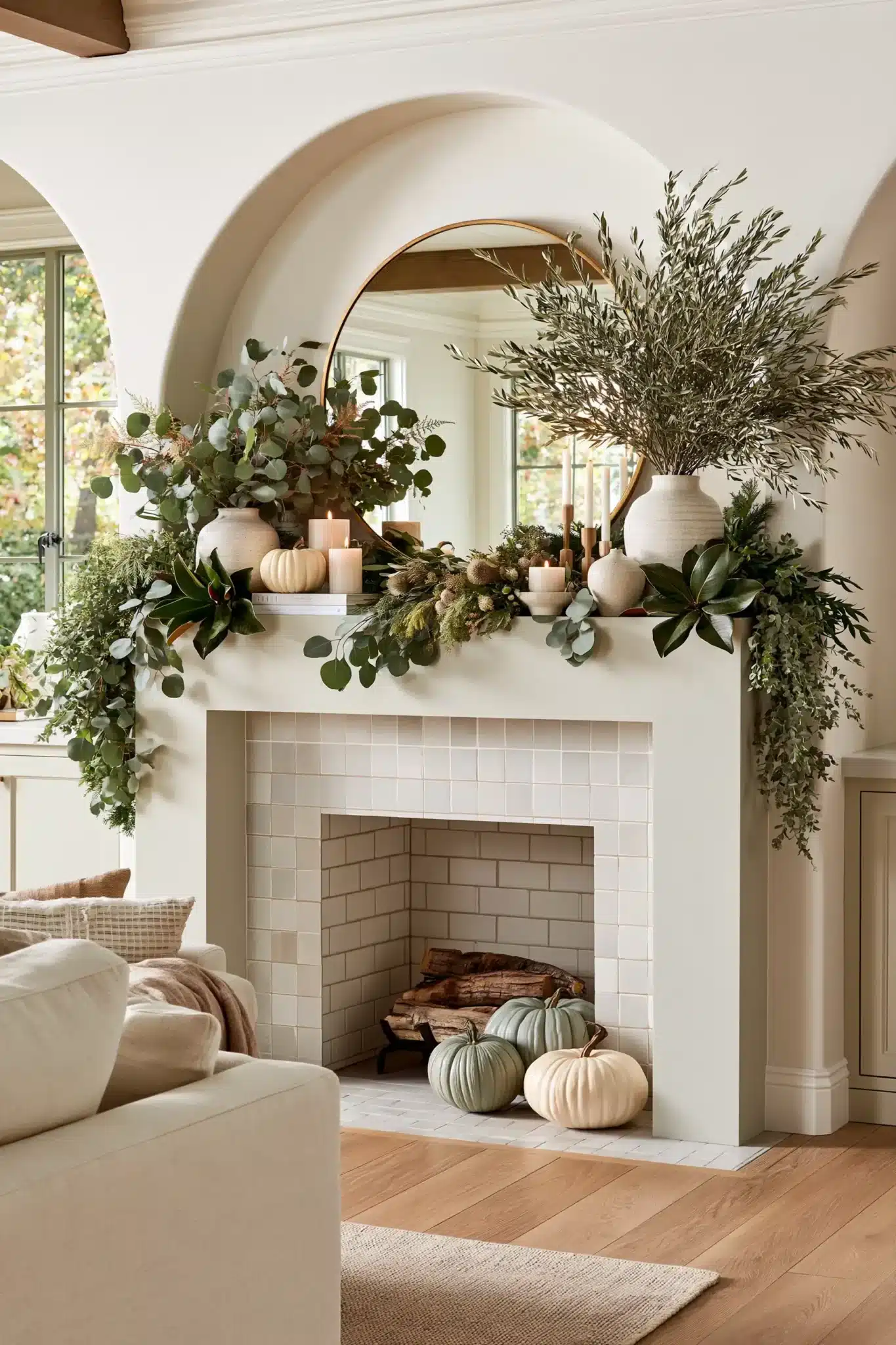 29 Thanksgiving Mantel Decor Ideas That Set a Warm First Impression thanksgiving mantel decor