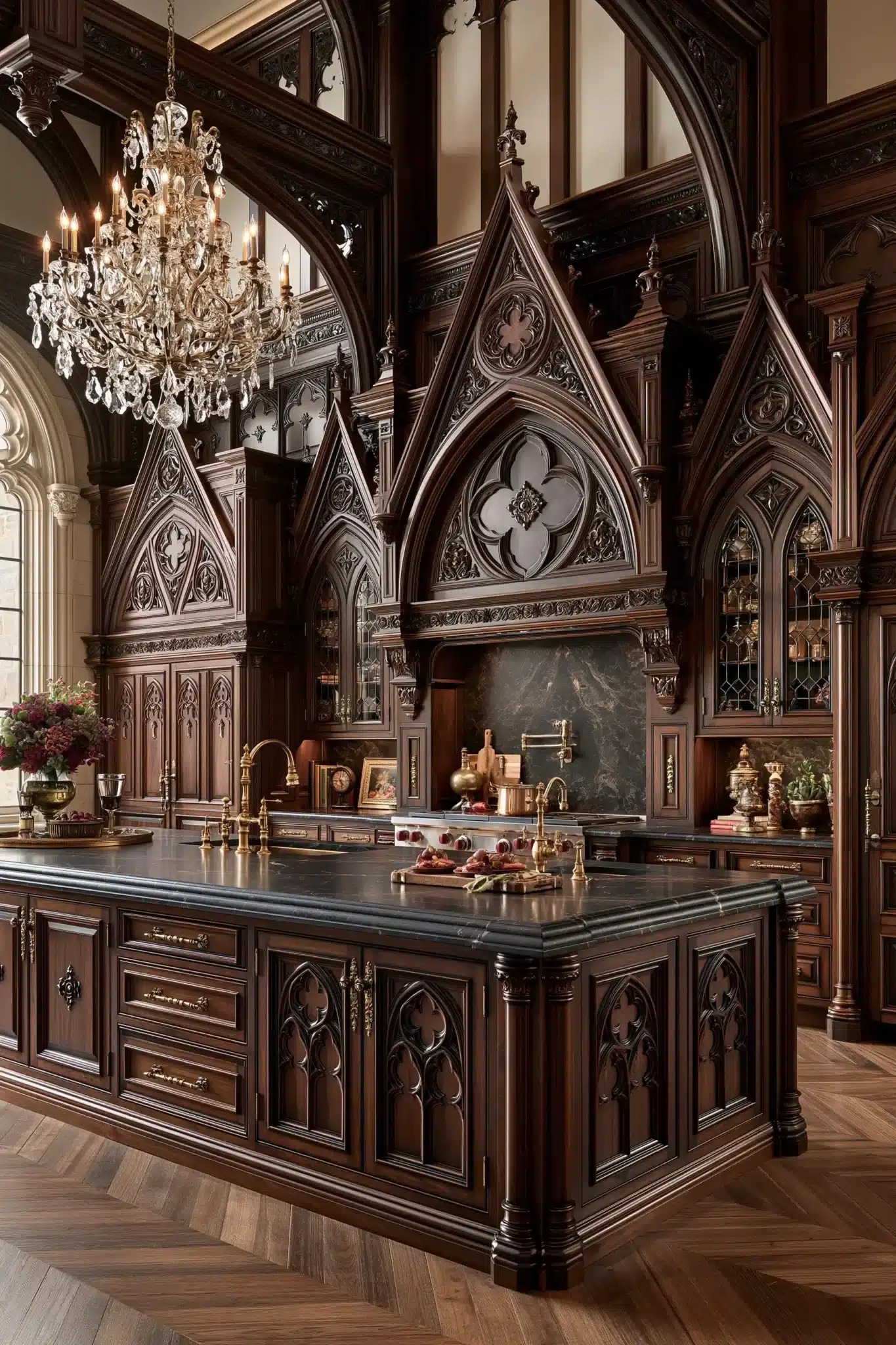 29 Gothic Kitchen Ideas for a Cook Space With a Moody Edge gothic kitchen