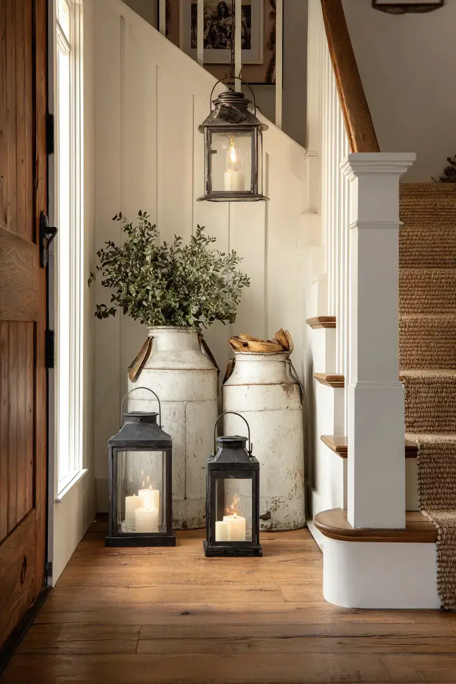 29 Vintage Milk Can Decor Ideas with a Front Porch Row
