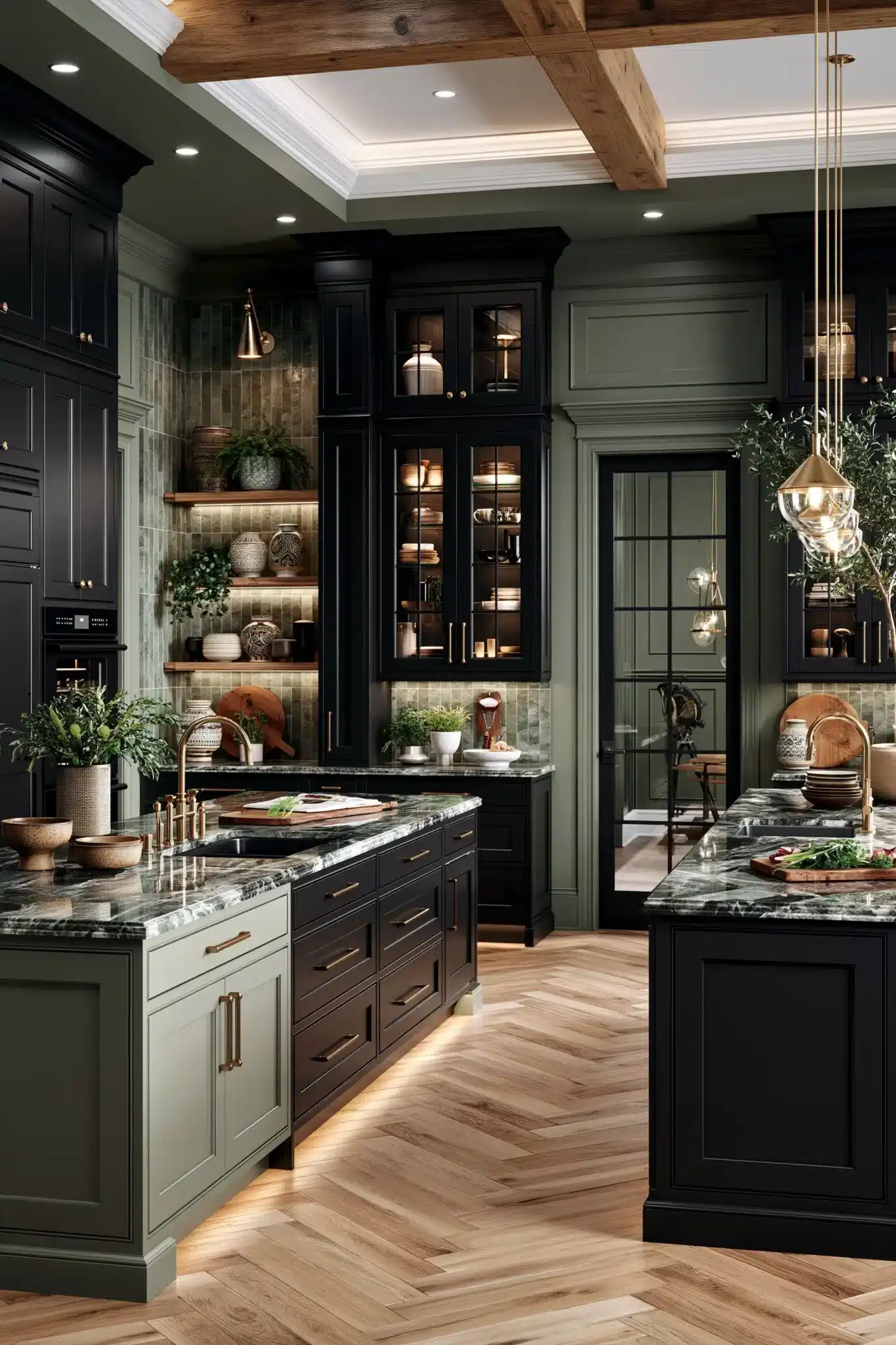 29 Sage Green and Black Kitchen Ideas for a Cook Space With a Little Bite sage green and black kitchen