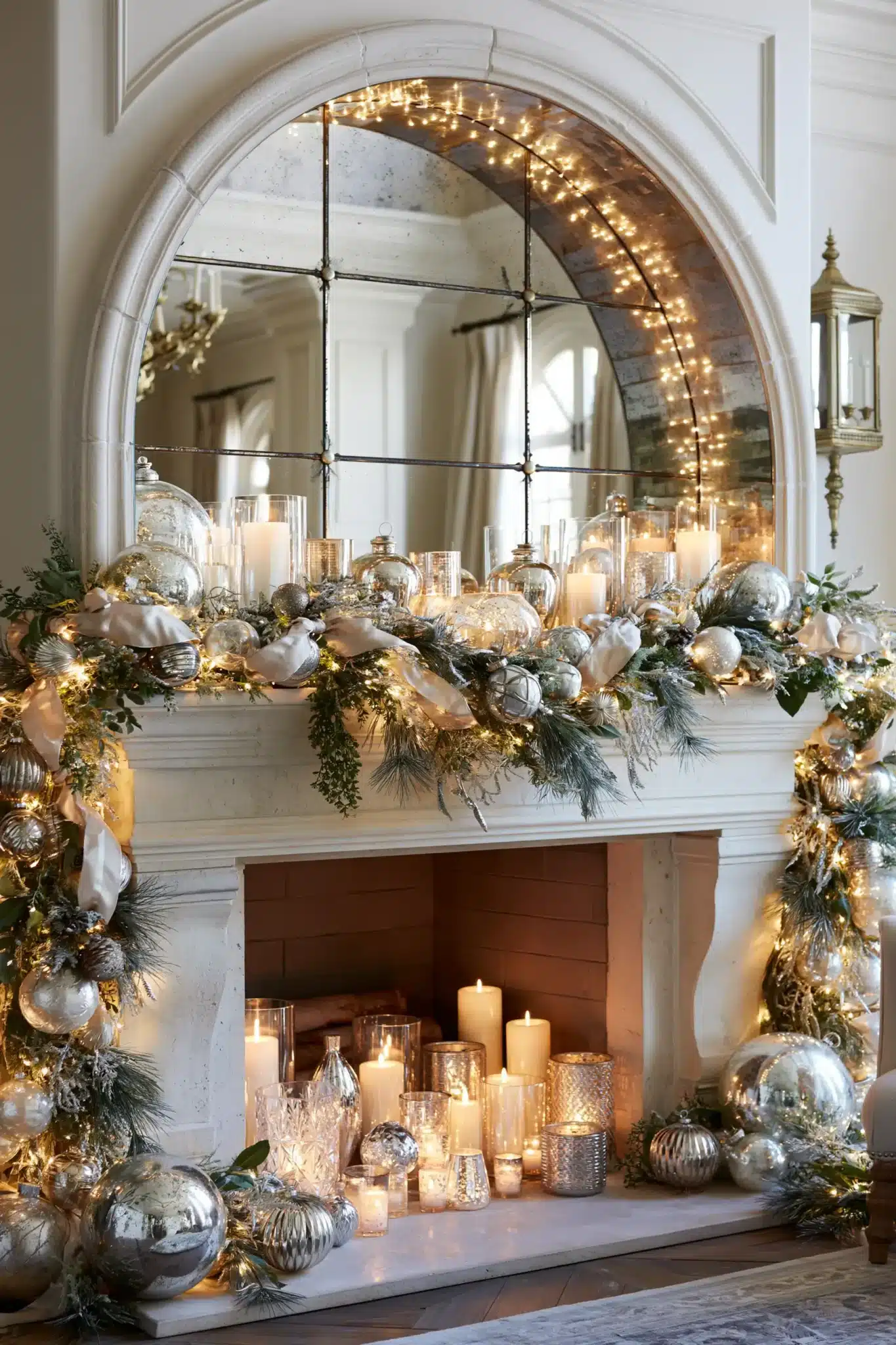 29 Christmas Fireplace Decor Ideas That Let the Fire Stay the Star christmas fireplace decor ideas