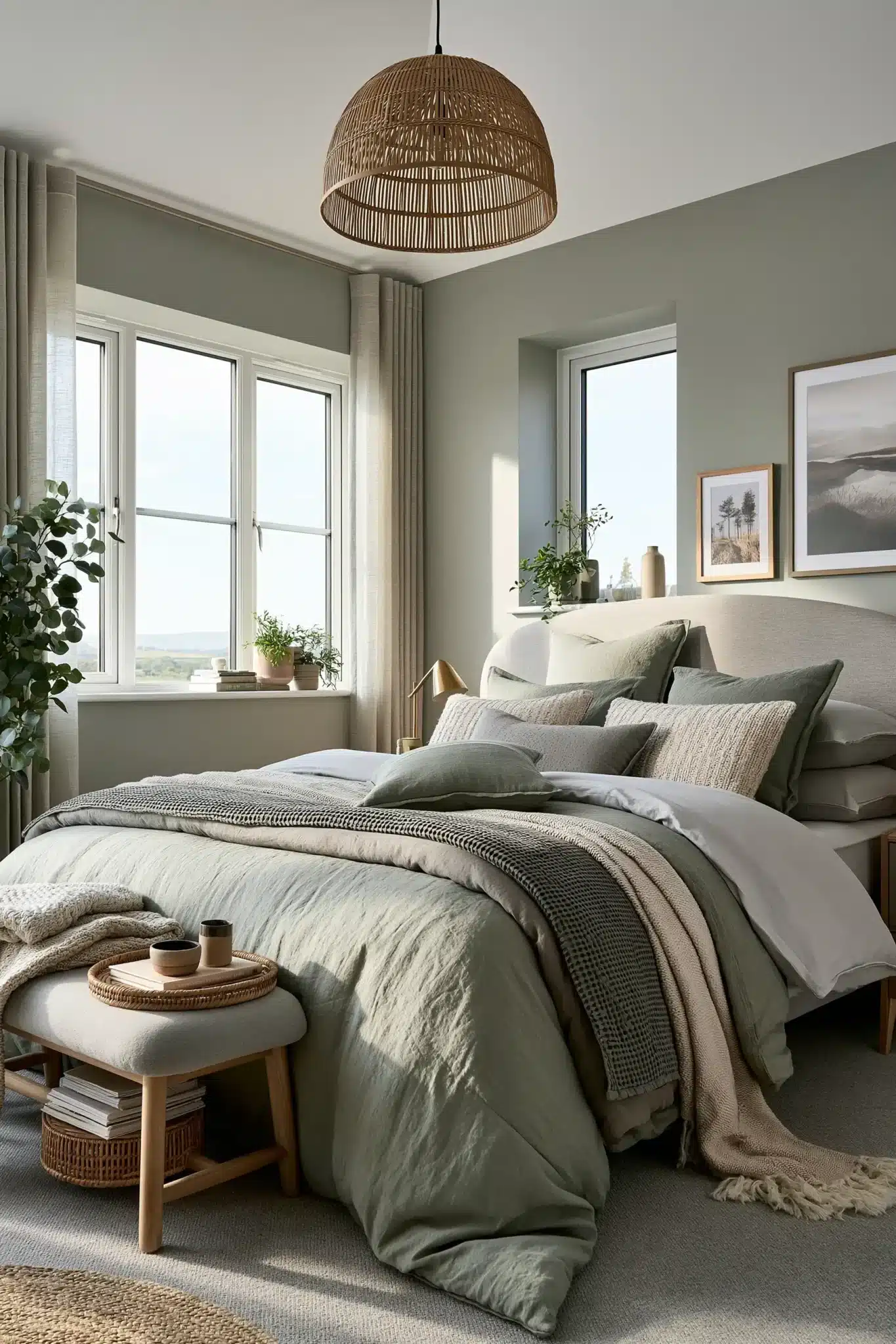 29 Sage Green and Grey Bedroom Ideas for a Space That Stays Soft sage green and grey bedroom