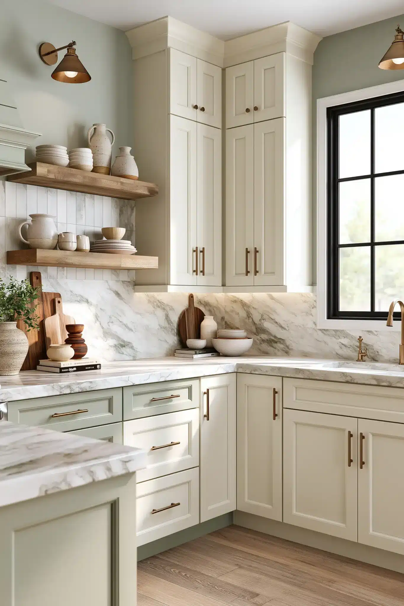 29 Sage Green and Cream Kitchen Ideas for a Room That Feels Like Home sage green and cream kitchen