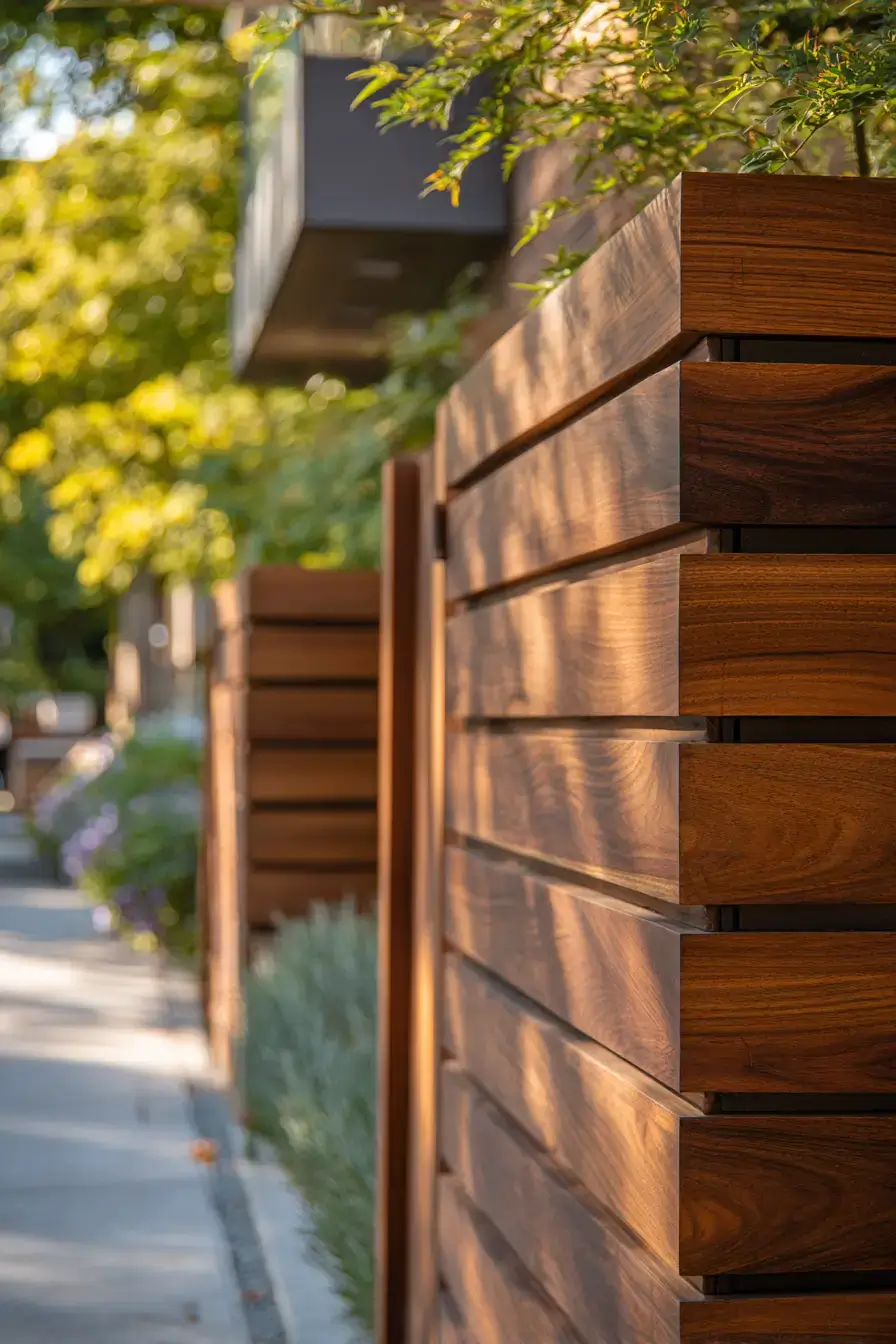 29 Yard Fence Decor Ideas with a Hanging Planter Row