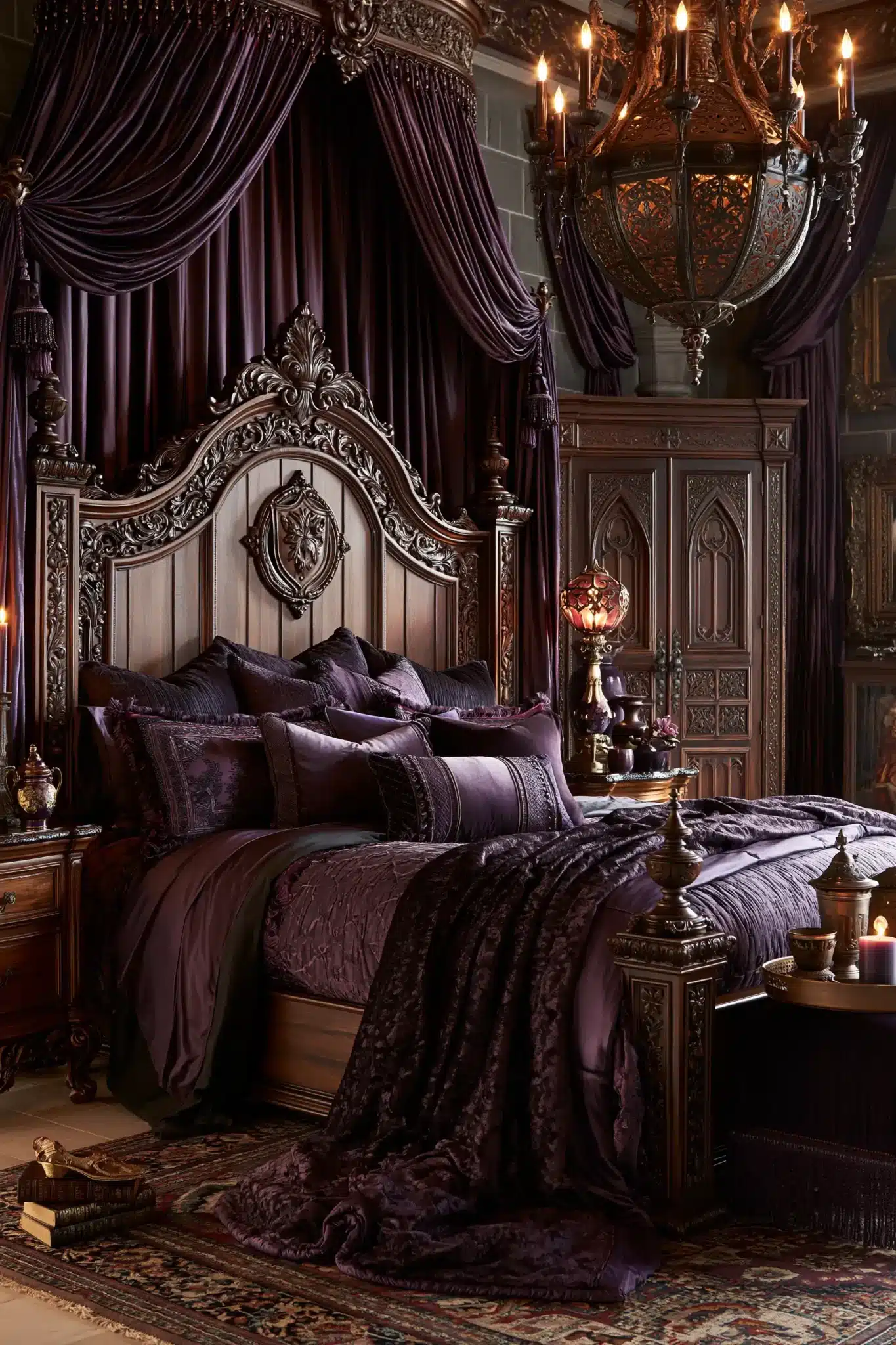29 Purple Gothic Bedroom Ideas for a Space That Feels Rich, Not Loud purple gothic bedroom