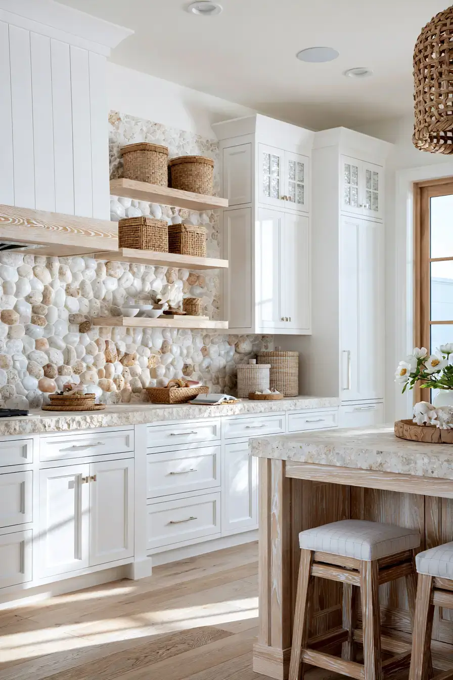 29 Natural Stone Backsplash Kitchen Ideas for a Surface With Real Character natural stone backsplash kitchen