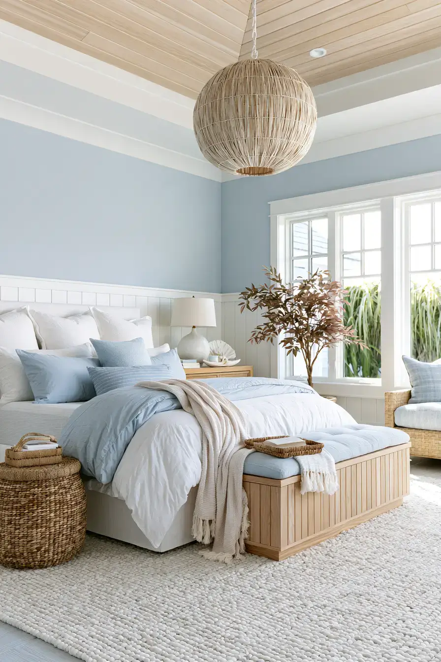 29 Nautical Bedroom Ideas with a Rope Headboard