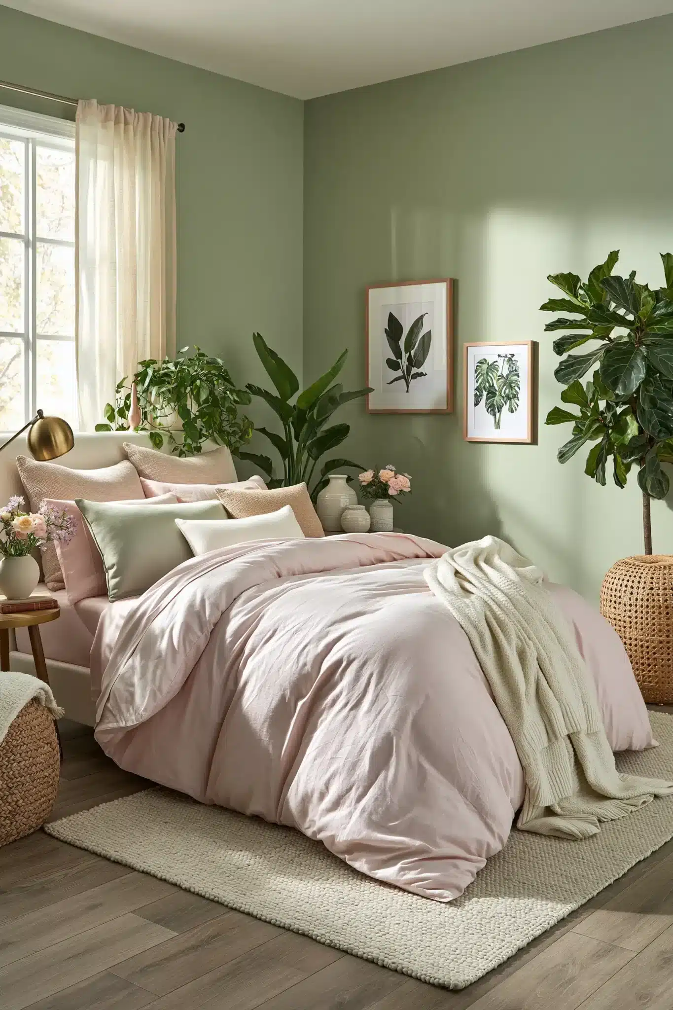 29 Sage Green and Blush Bedroom Ideas for a Room That Feels Gentle sage green and blush bedroom