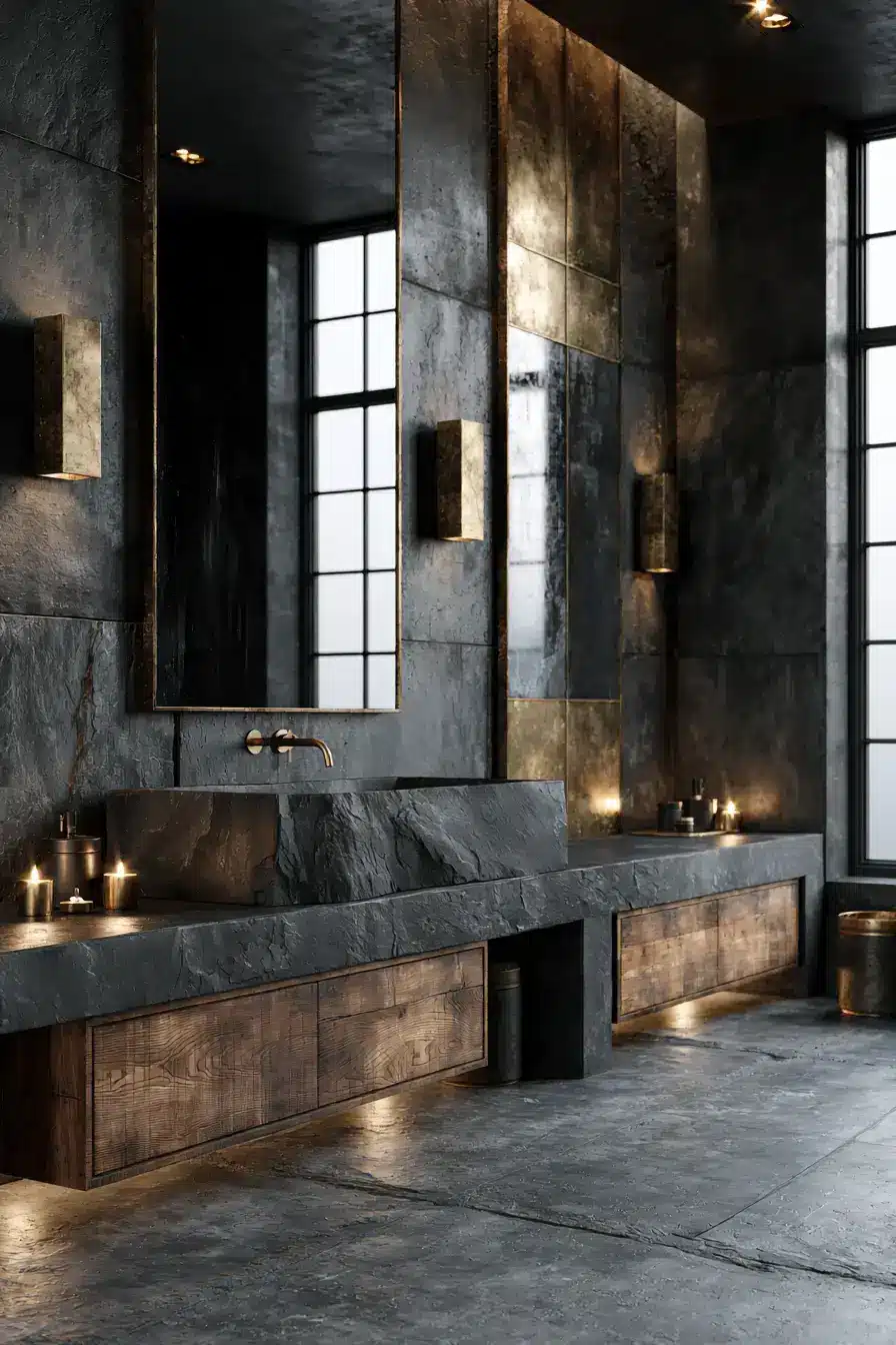 29 Stone Sink Bathroom Ideas for a Vanity With Real Weight stone sink bathroom