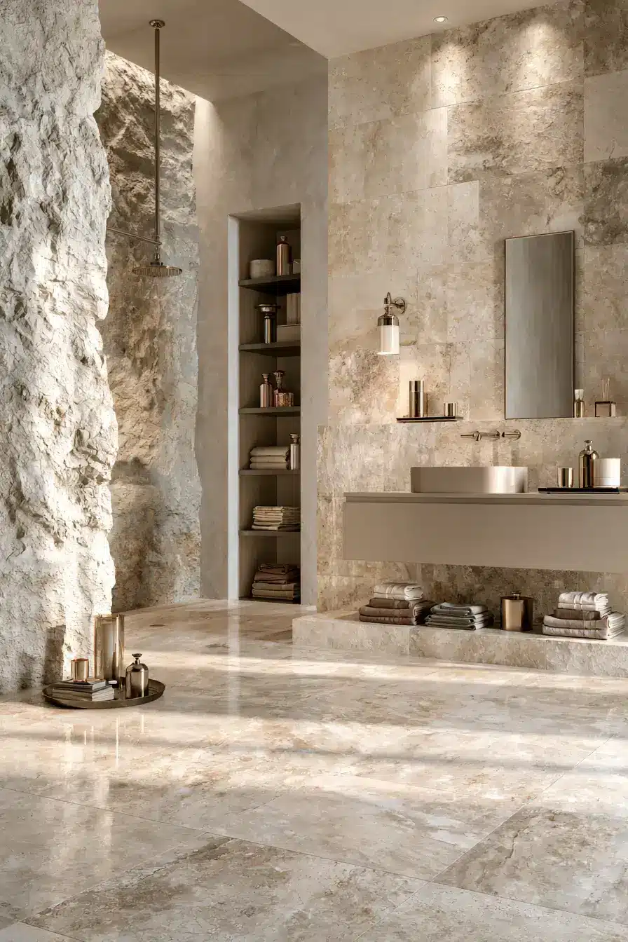 29 Stone Bathroom Ideas for a Calm, Spa-Like Room stone bathroom