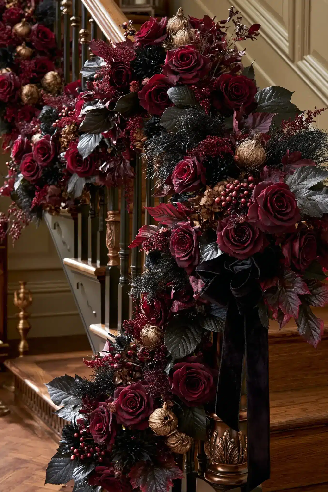 29 Halloween Staircase Decor Ideas for a Climb That Is Spooky, Not Scary halloween staircase decor