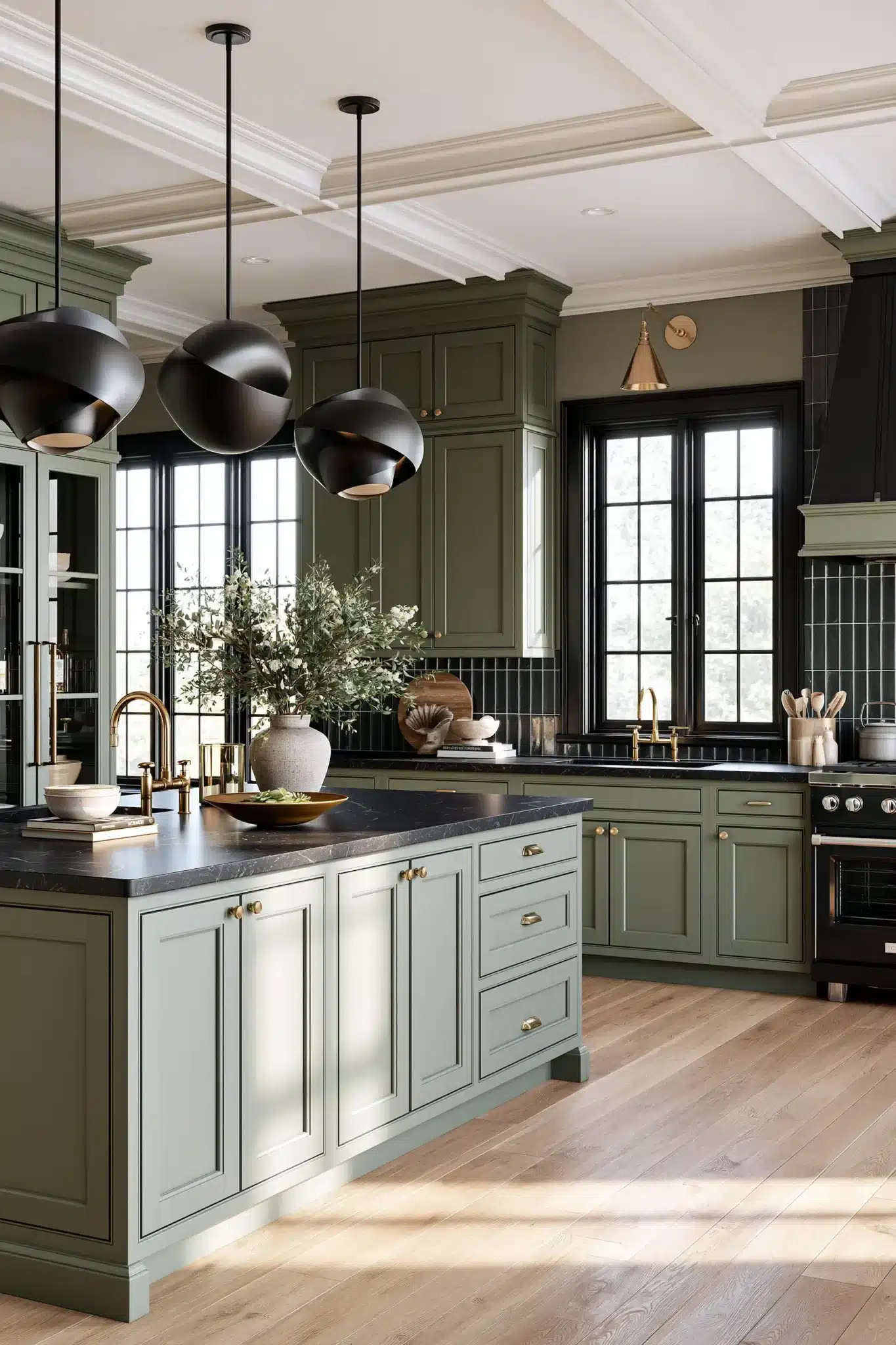 29 Sage Green and Black Kitchen Ideas for a Cook Space With a Little Bite sage green and black kitchen