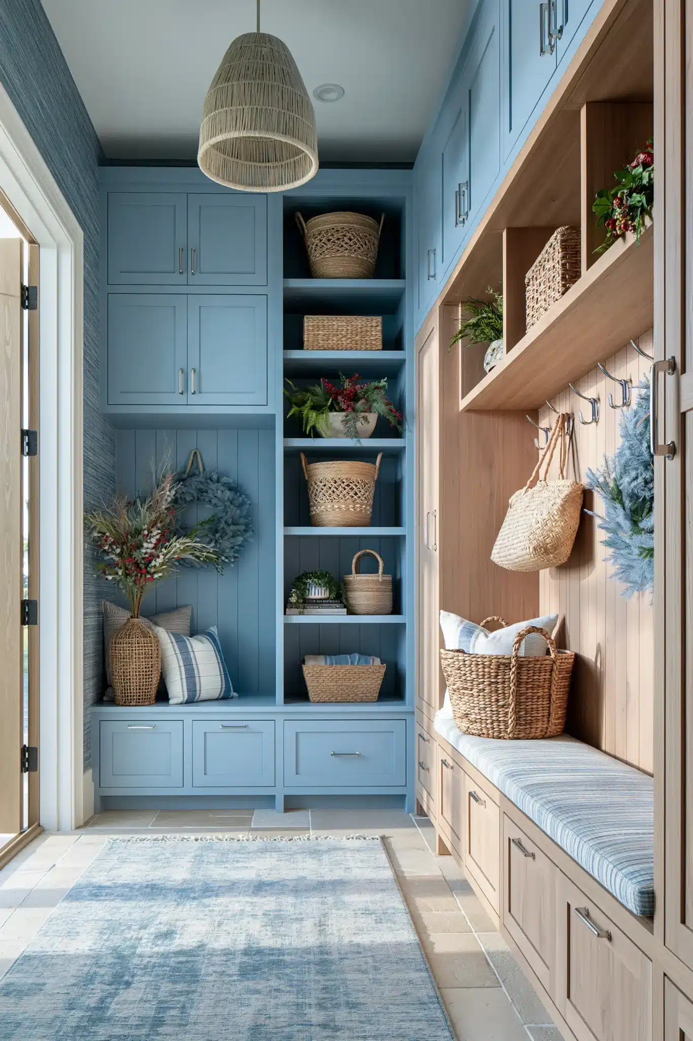 29 Blue Christmas Decor Ideas That Give the Room a Cooler, Calmer Edge blue christmas decor