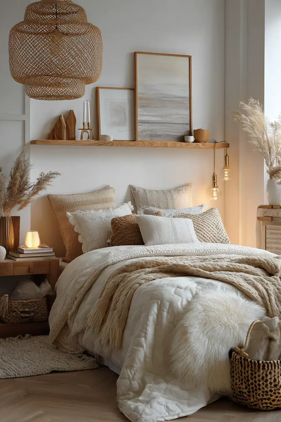 29 Boho Bedroom Lighting Ideas with a Rattan Pendant 29 Boho Bedroom Lighting Ideas with a Rattan Pendant
