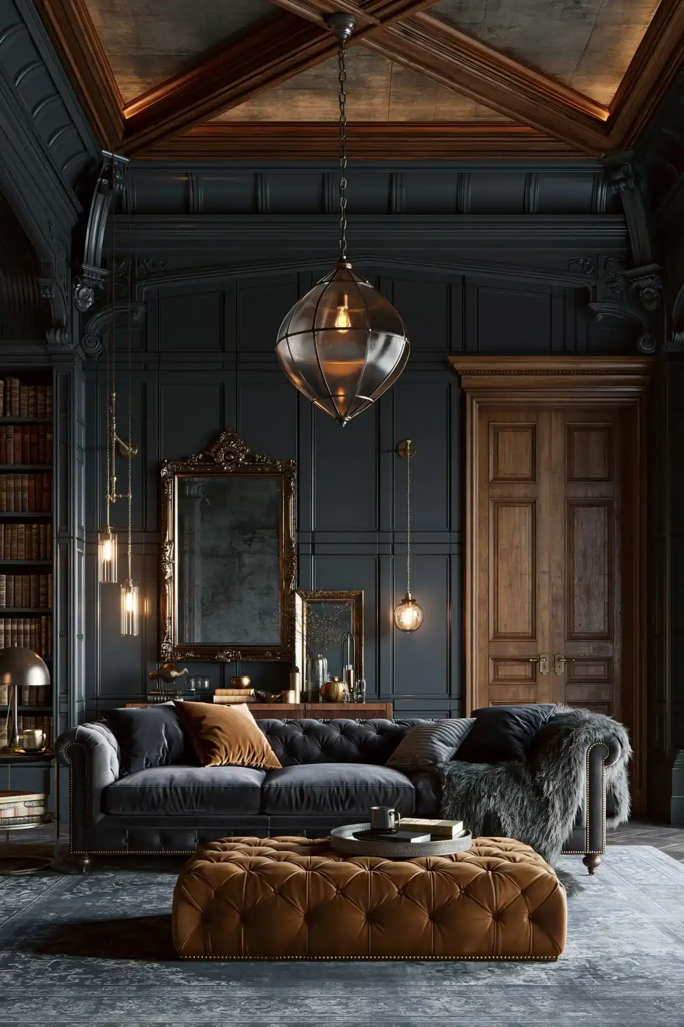 29 Gothic Living Room Ideas for a Space With Vaulted Drama gothic living room