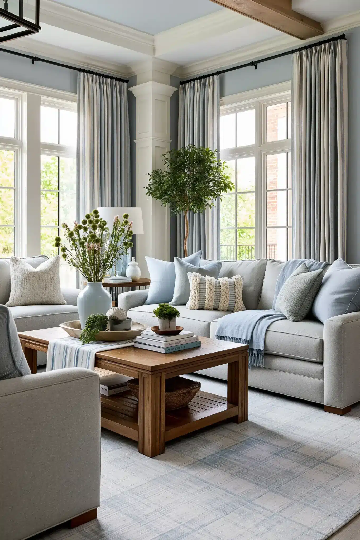 29 Light Blue and Grey Living Room Ideas for a Room That Feels Uncluttered light blue and grey living room