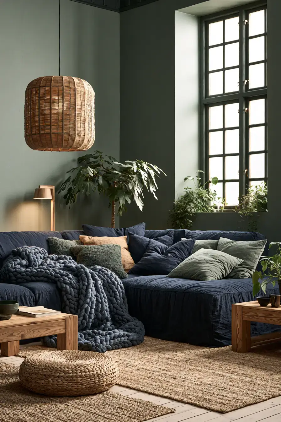 29 Navy and Sage Living Room Ideas with a Sage Sofa 29 Navy and Sage Living Room Ideas with a Sage Sofa