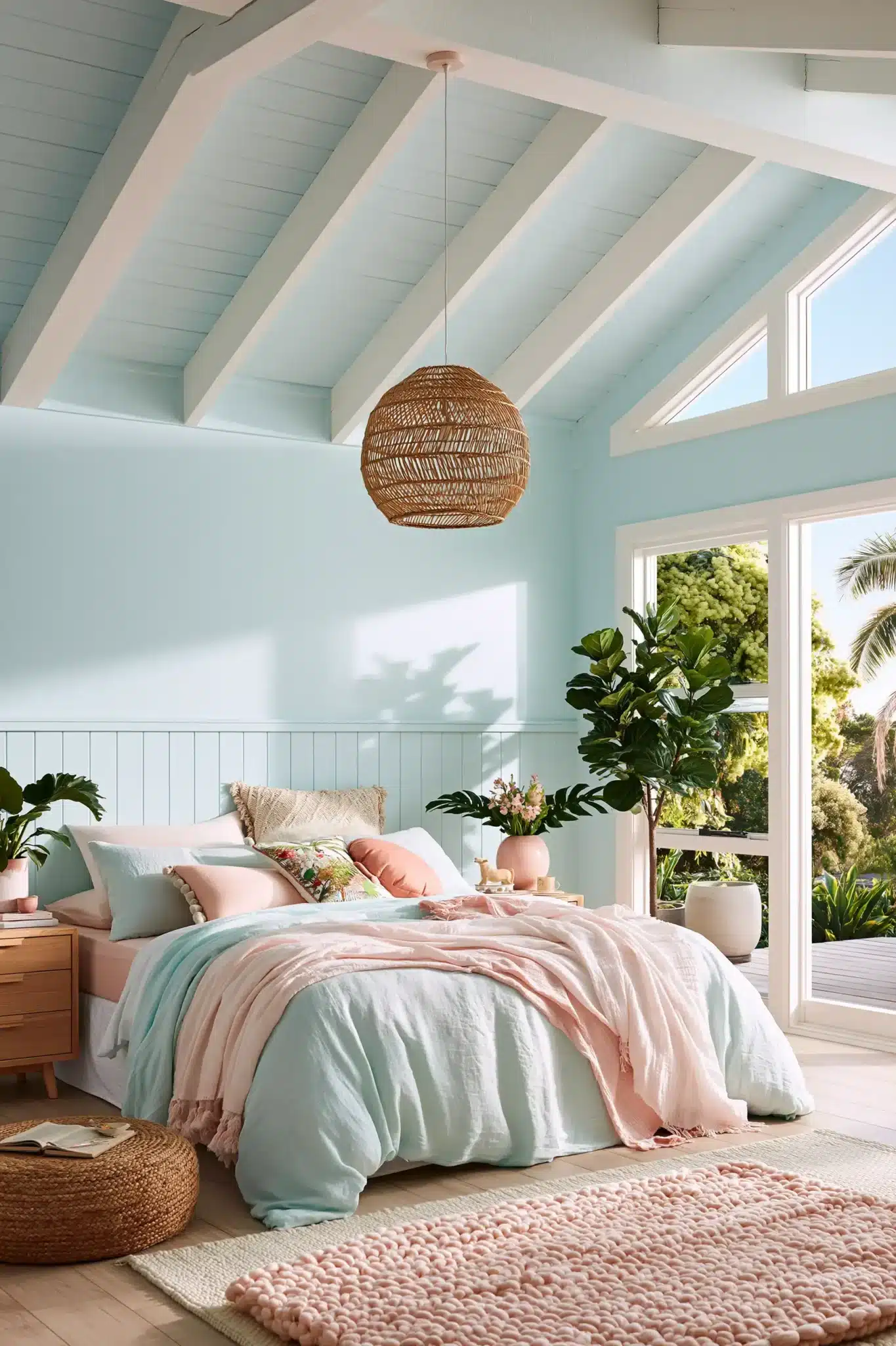 29 Light Blue and Pink Bedroom Ideas for a Space That Stays Airy light blue and pink bedroom