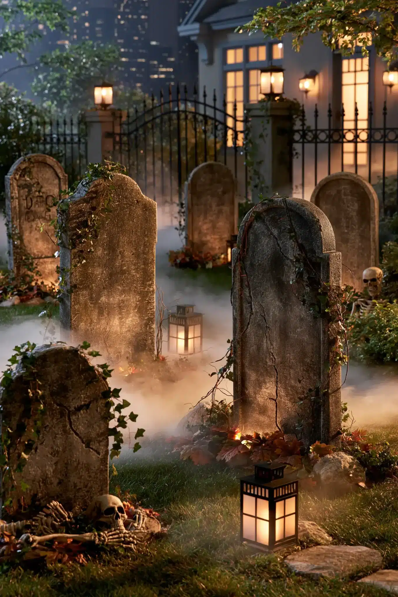 29 Outdoor Halloween Decor Ideas That Greet Trick-or-Treaters With Character outdoor halloween decor
