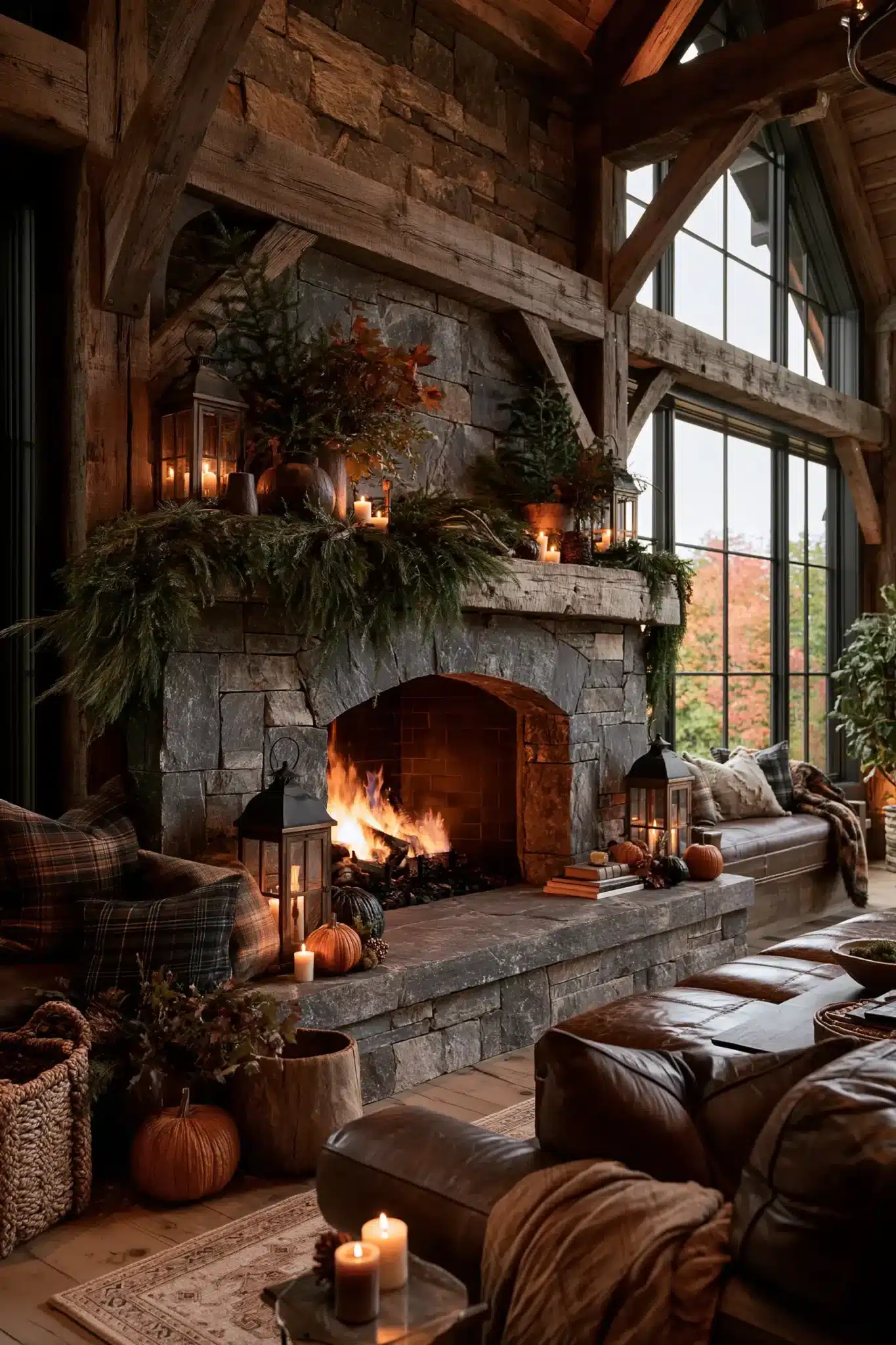 29 Thanksgiving Mantel Decor Ideas That Set a Warm First Impression thanksgiving mantel decor