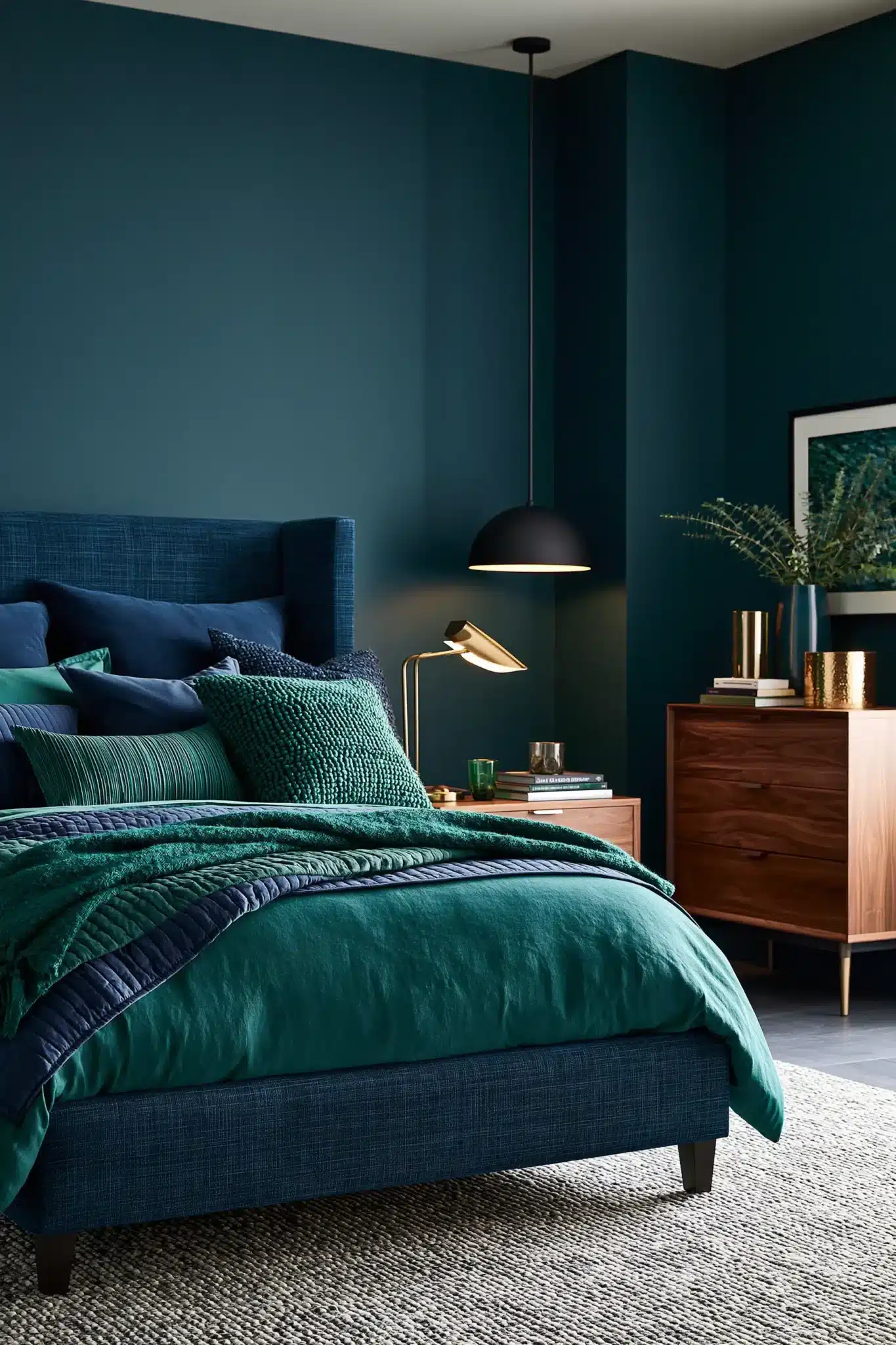 29 Navy Blue and Green Bedroom Ideas for a Room With a Quiet Depth navy blue and green bedroom