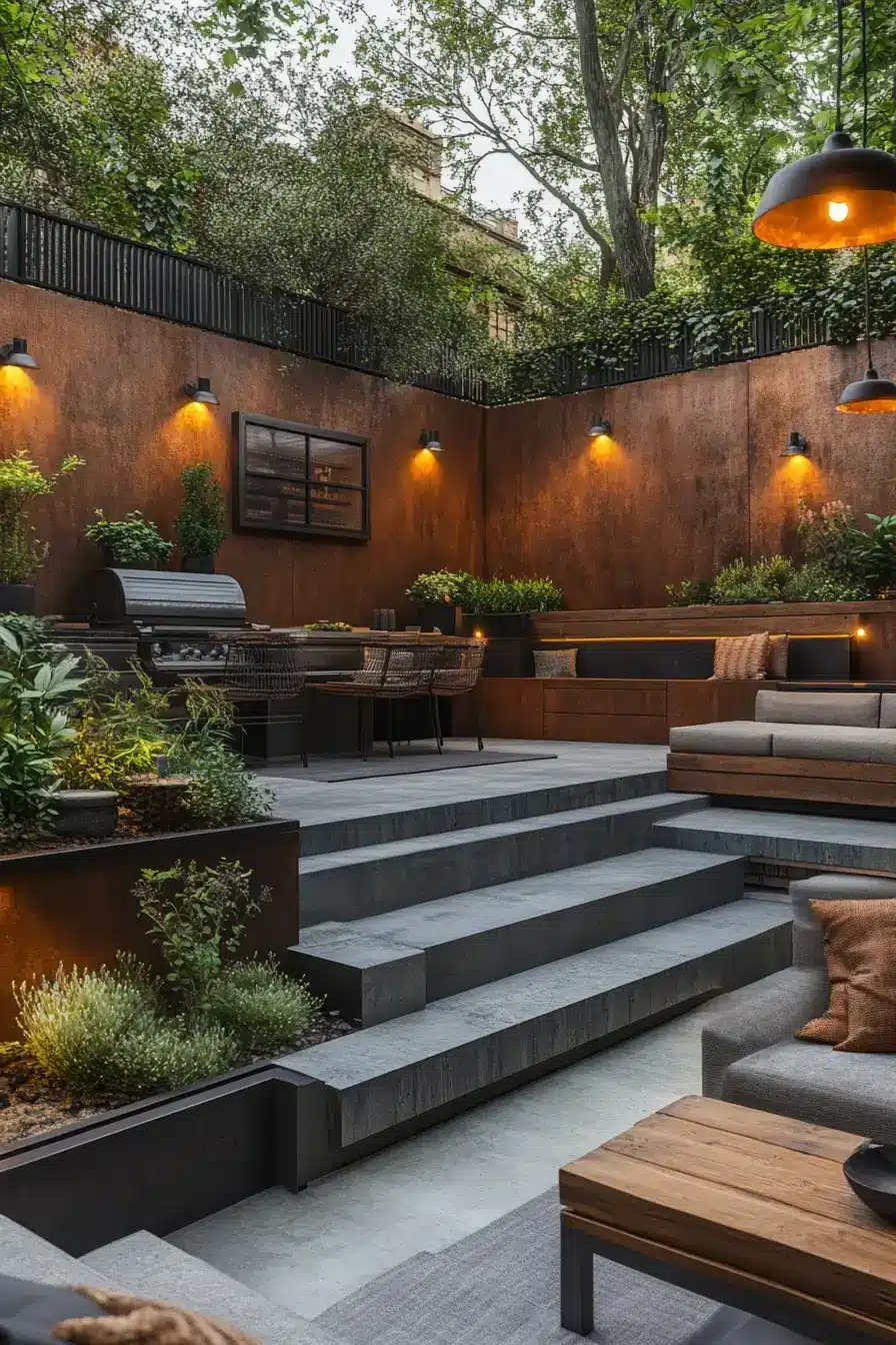 29 Yard Fence Decor Ideas with a Hanging Planter Row