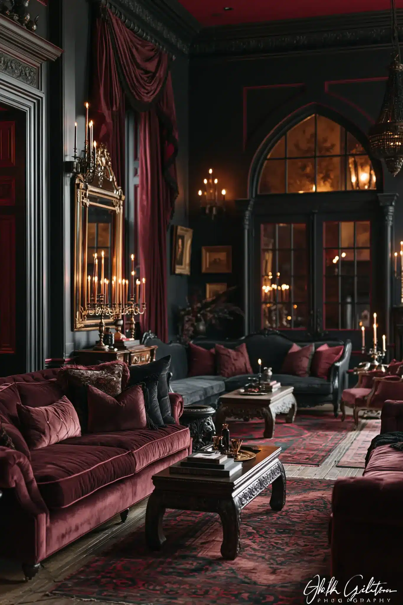 29 Gothic Living Room Ideas for a Space With Vaulted Drama gothic living room