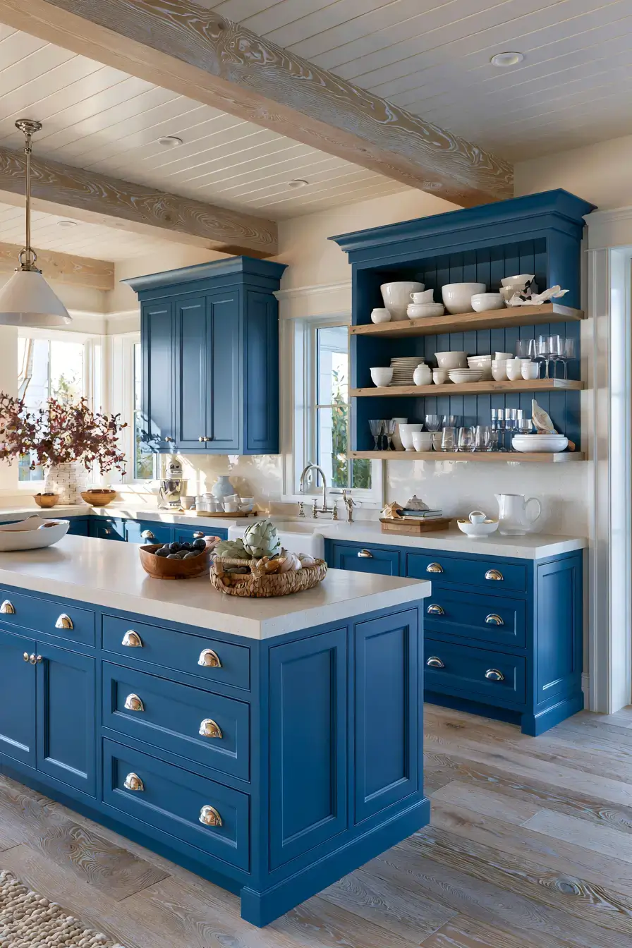 29 Nautical Kitchen Ideas with a Rope Pendant Light