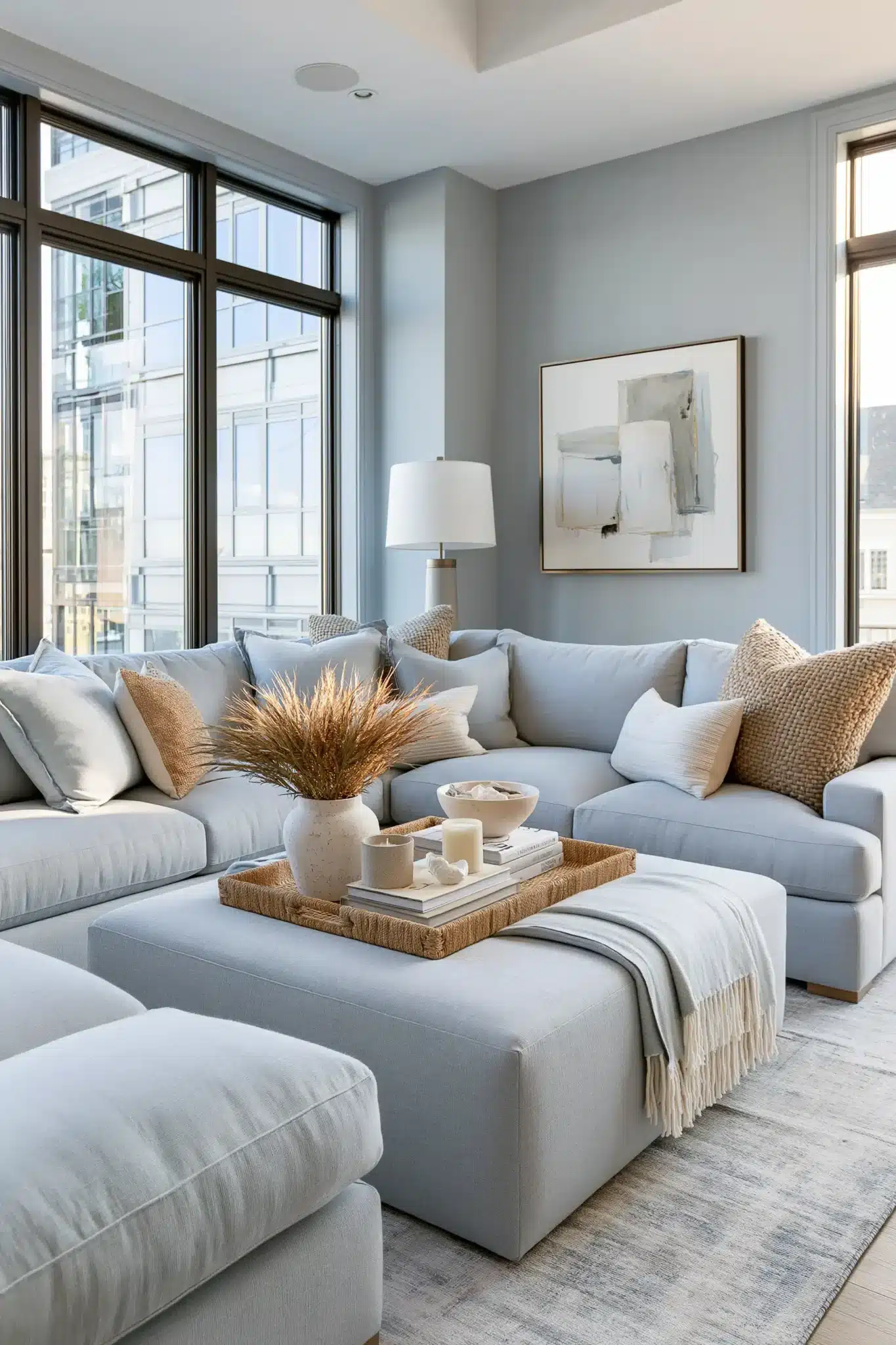 29 Light Blue and Grey Living Room Ideas for a Room That Feels Uncluttered light blue and grey living room