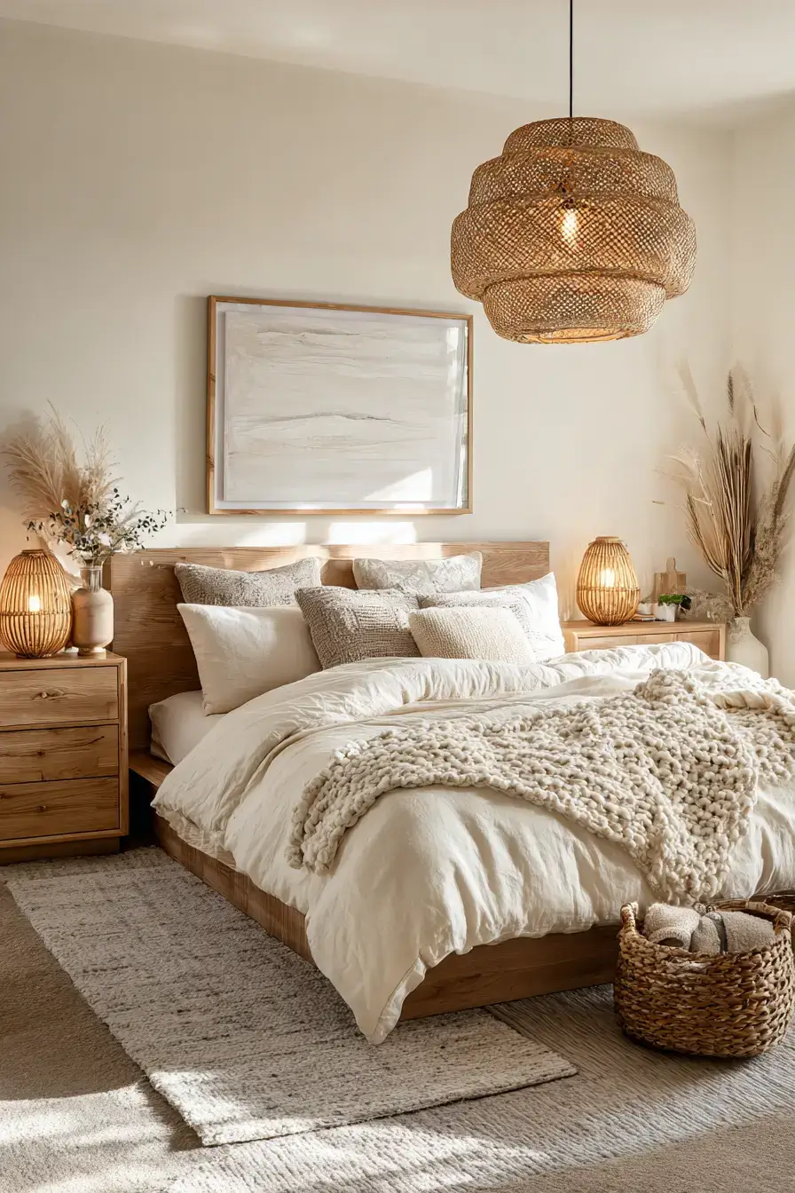 29 Boho Bedroom Lighting Ideas with a Rattan Pendant 29 Boho Bedroom Lighting Ideas with a Rattan Pendant