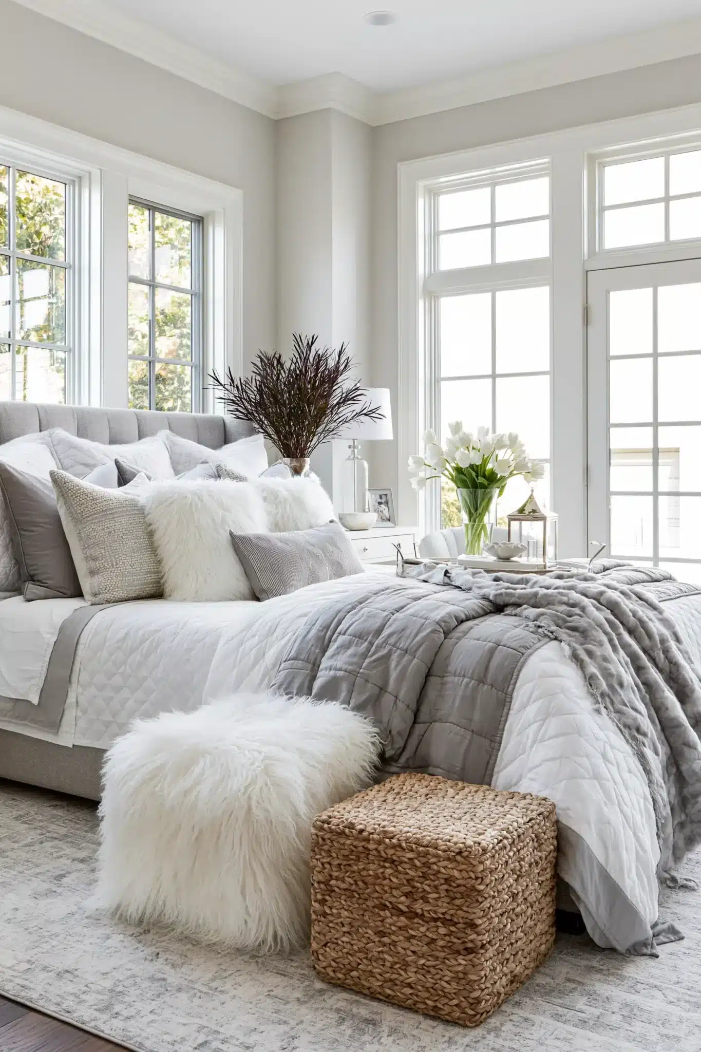 29 Grey and White Bedroom Ideas for a Space That Stays Timeless grey and white bedroom ideas