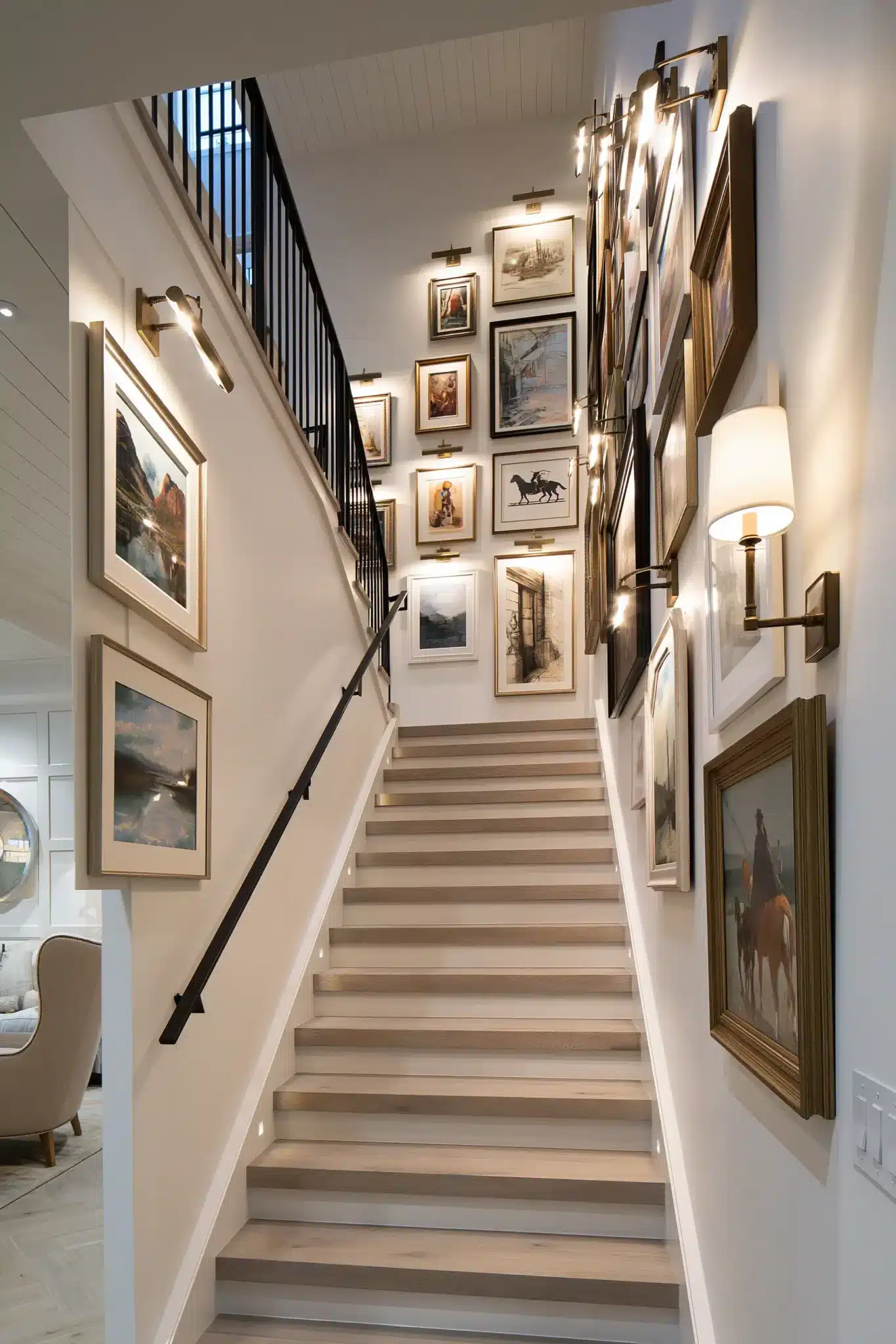 29 Staircase Wall Decor Ideas for a Climb That Feels Curated staircase wall decor