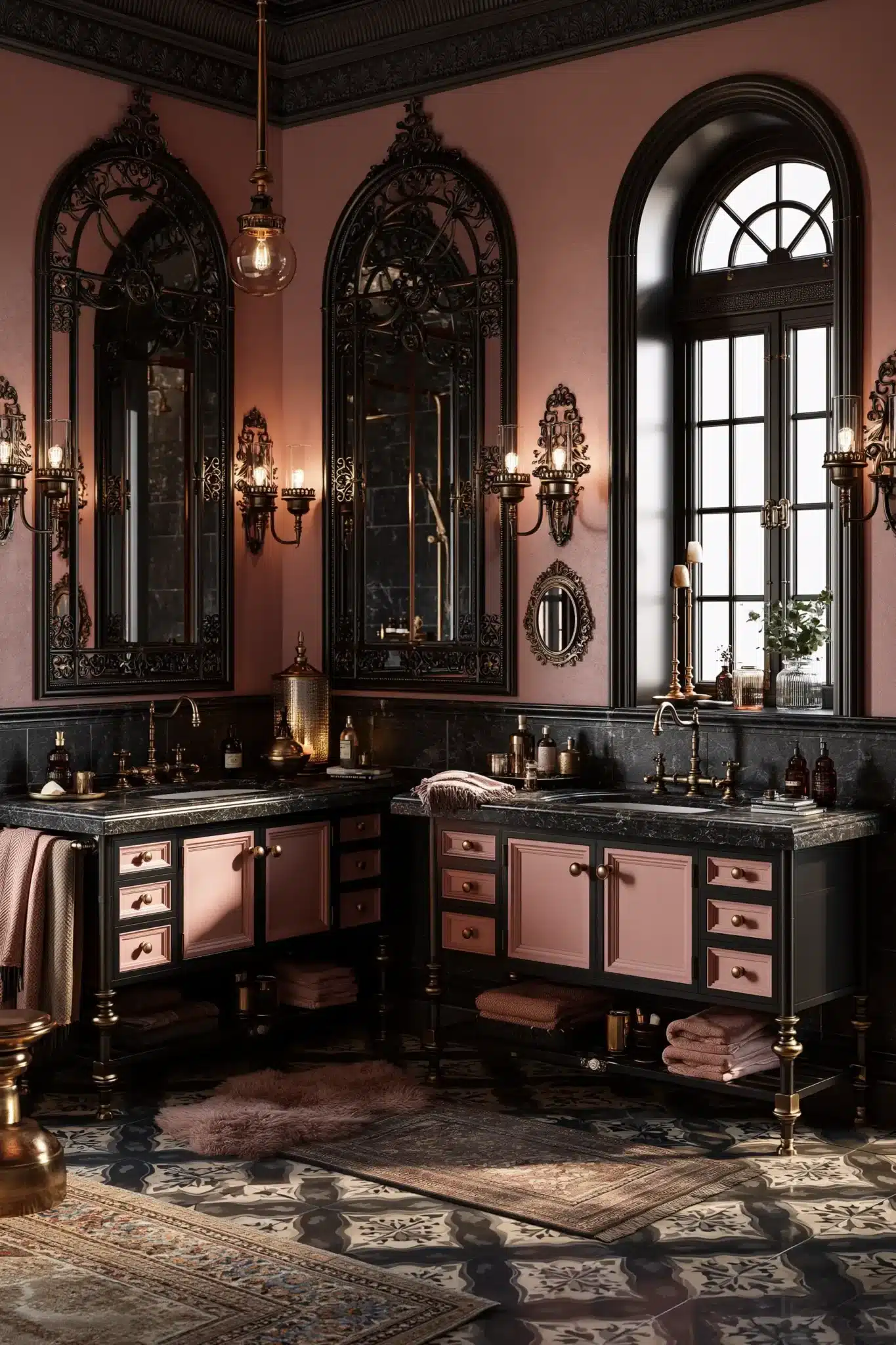 29 Gothic Bathroom Ideas for a Room With Real Atmosphere gothic bathroom